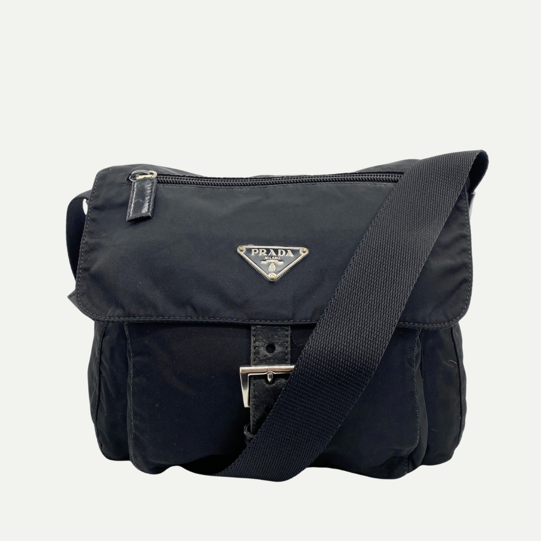 Messenger Small Crossbody Black - Vintage Luxuries