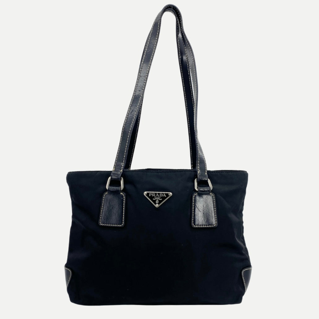 Nylon Shoulder Bag Black - Vintage Luxuries