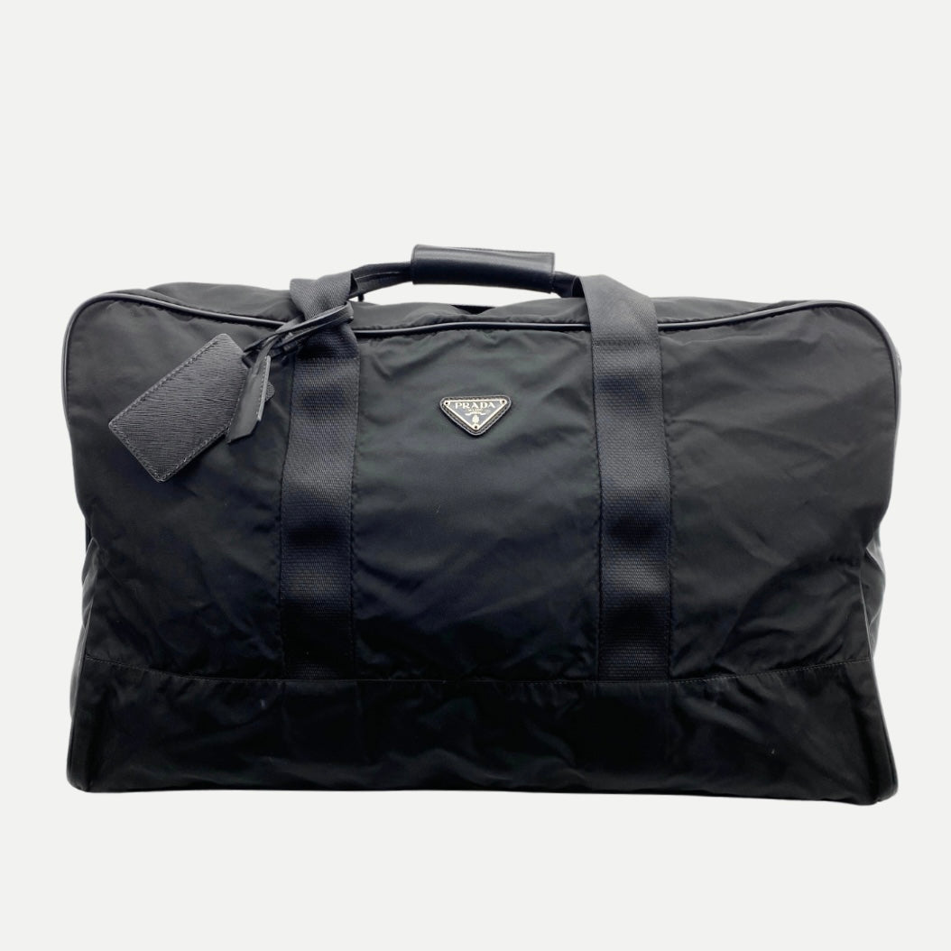 Nylon Boston Travel Bag Black - Vintage Luxuries