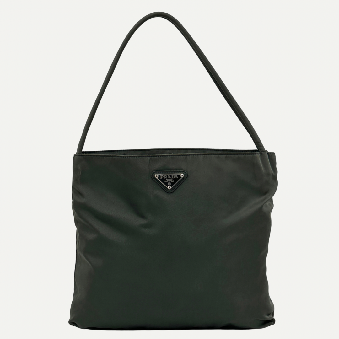 Nylon Small Tote Green - Vintage Luxuries