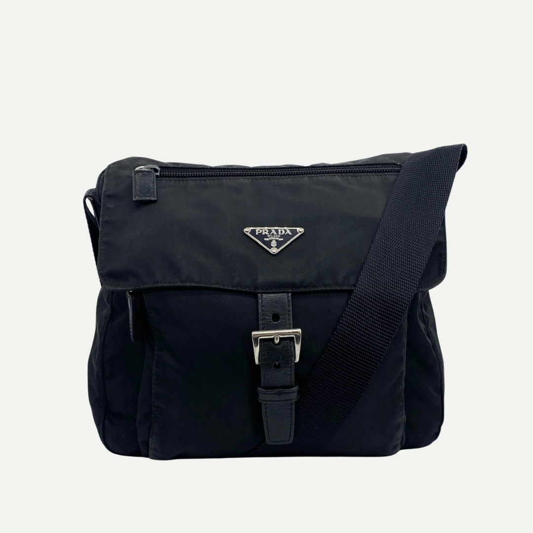 Messenger Small Crossbody Black - Vintage Luxuries