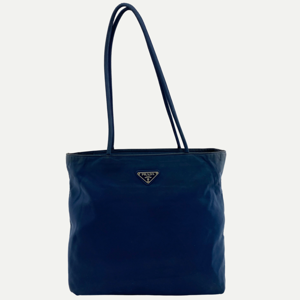 Nylon Tote Navy Blue - Vintage Luxuries