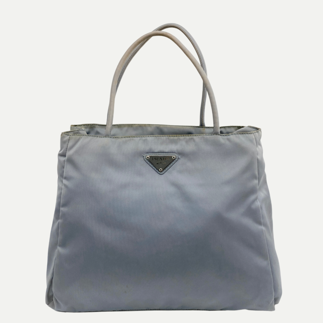 Nylon Handbag Grey - Vintage Luxuries