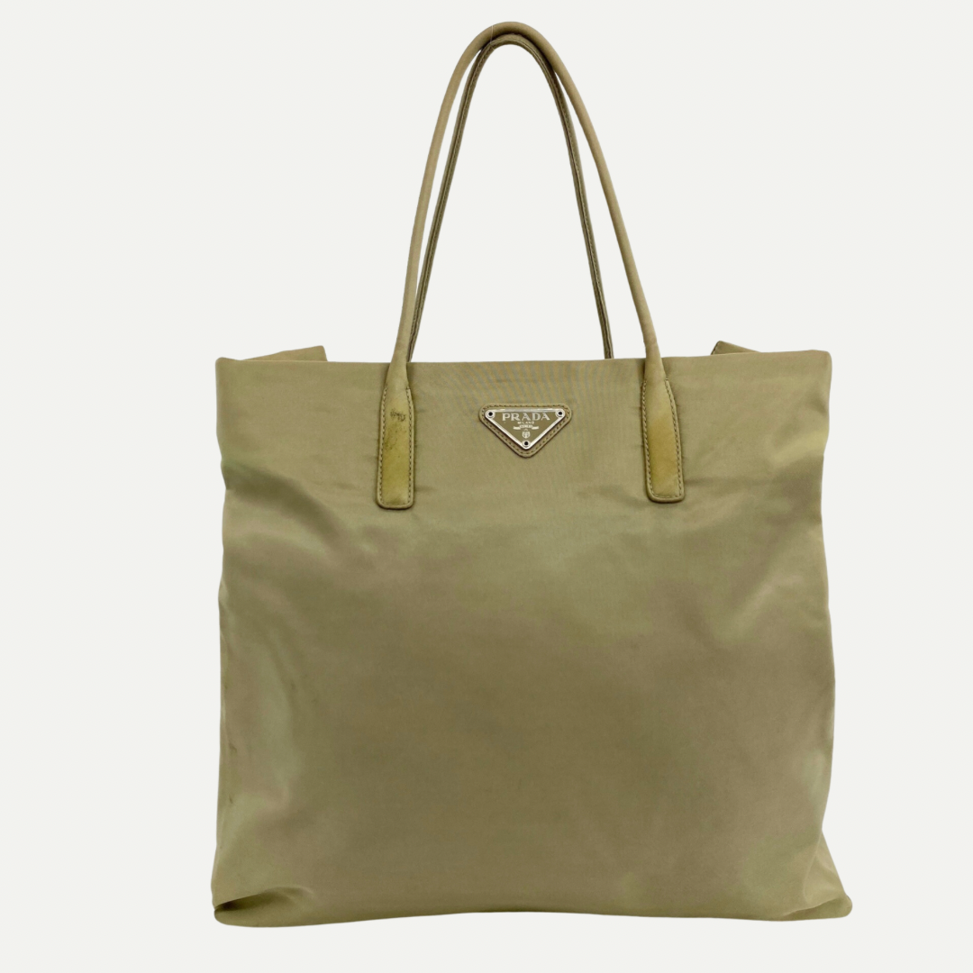Nylon Tote Beige