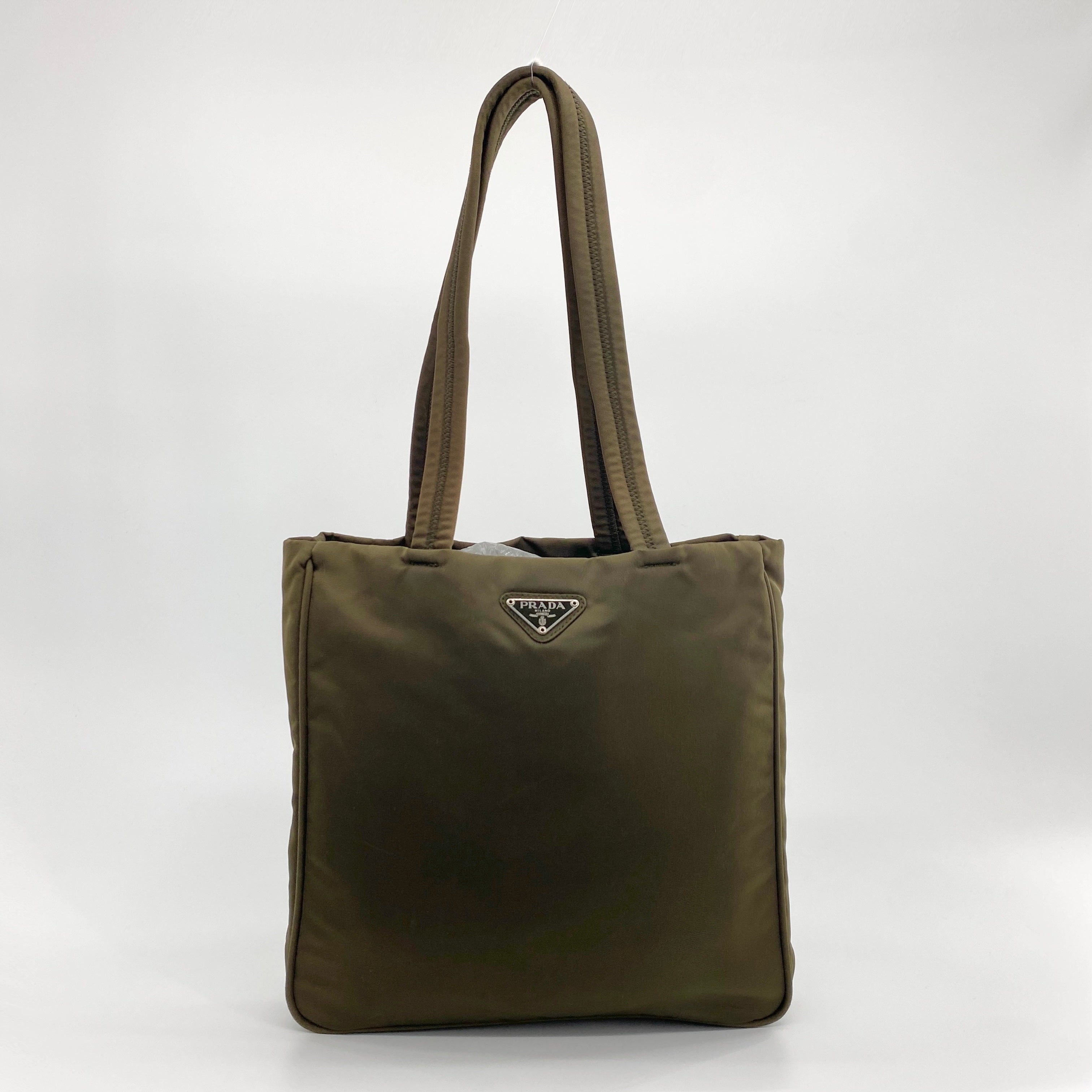 Nylon Tote Olive Brown - Vintage Luxuries