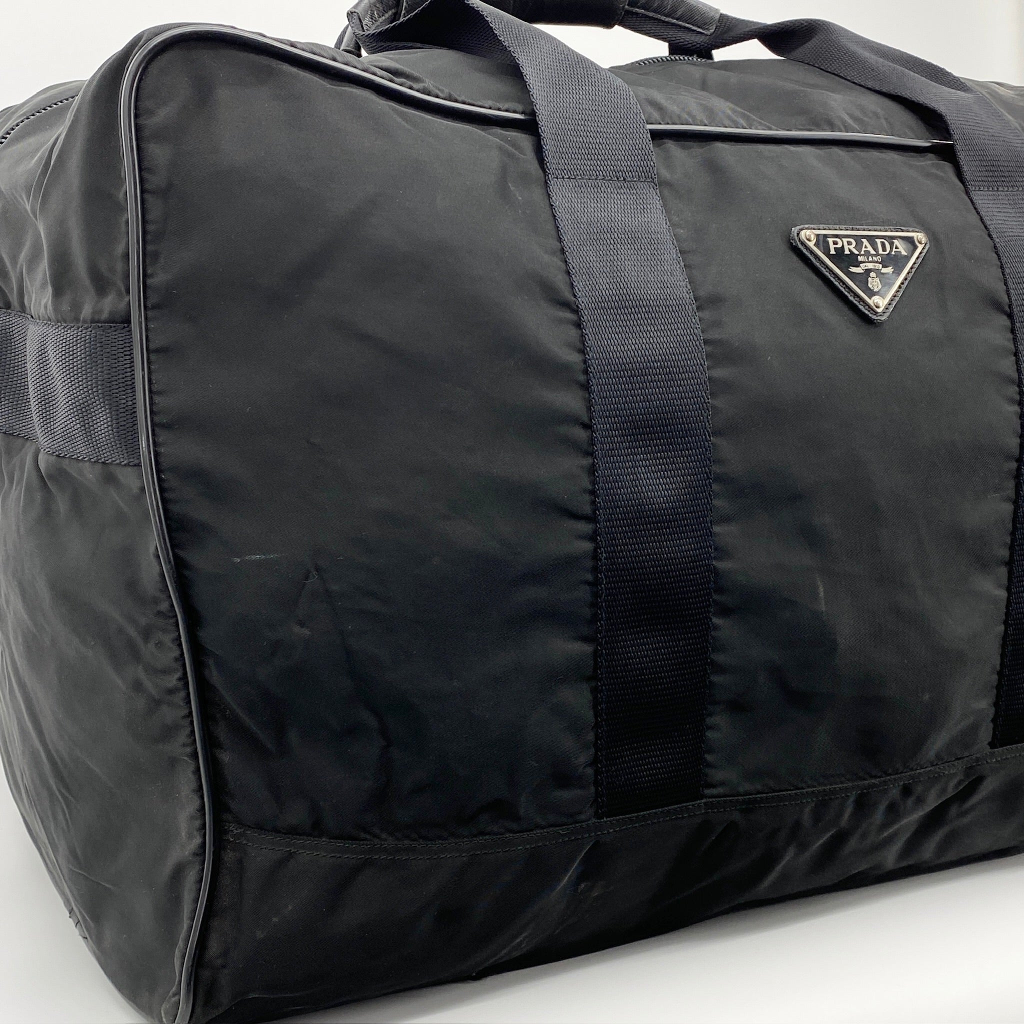 Nylon Boston Travel Bag Black - Vintage Luxuries