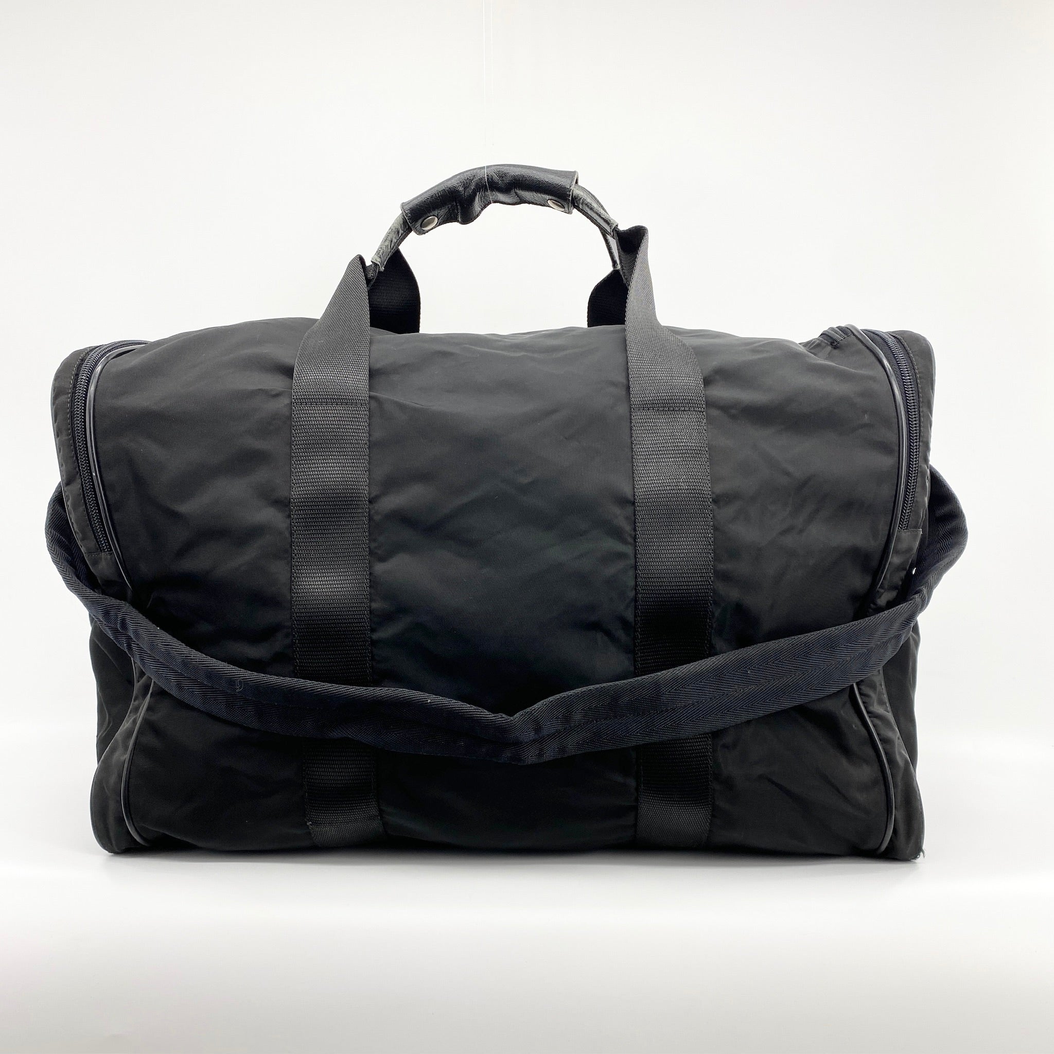 Nylon Boston Travel Bag Black - Vintage Luxuries