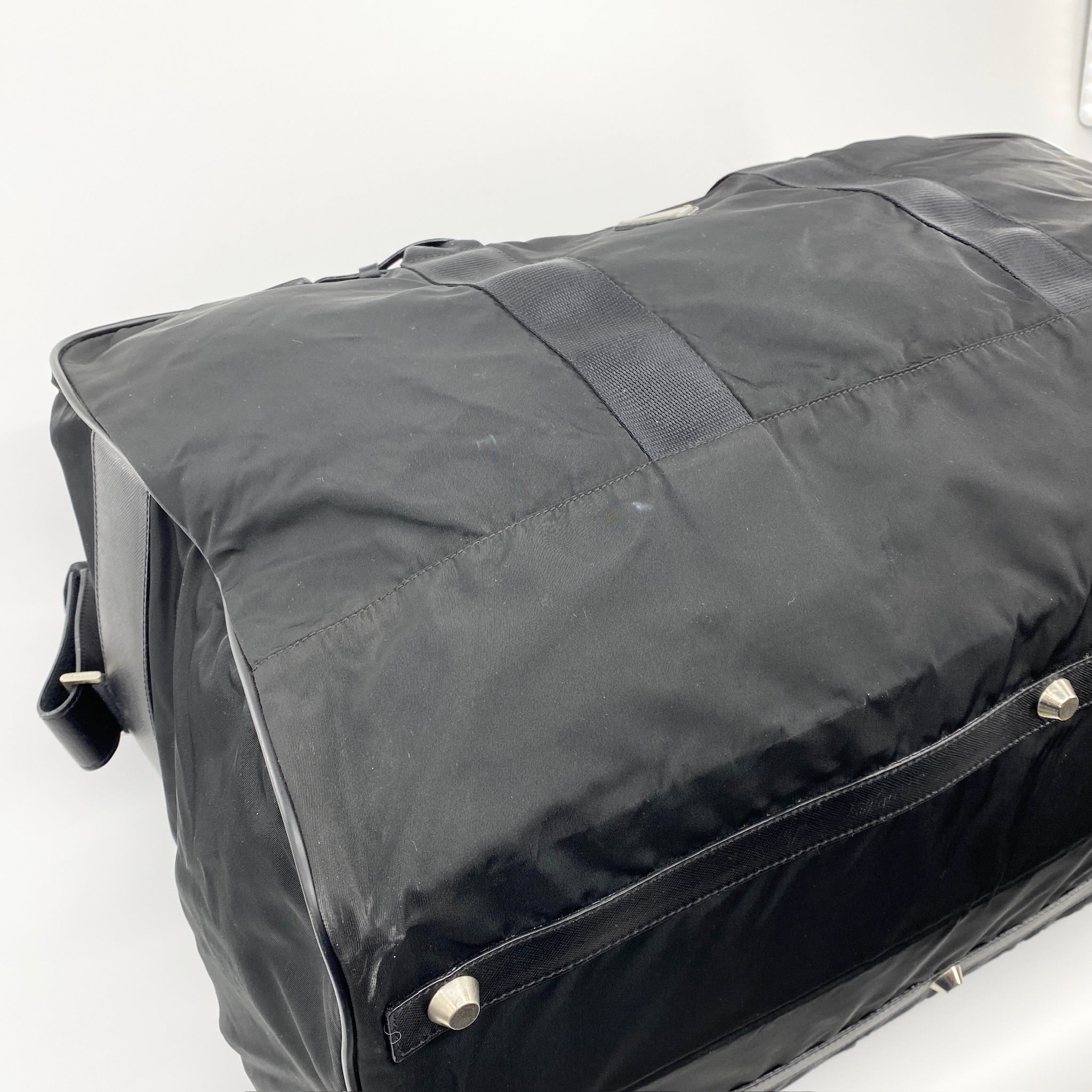 Nylon Boston Travel Bag Black - Vintage Luxuries