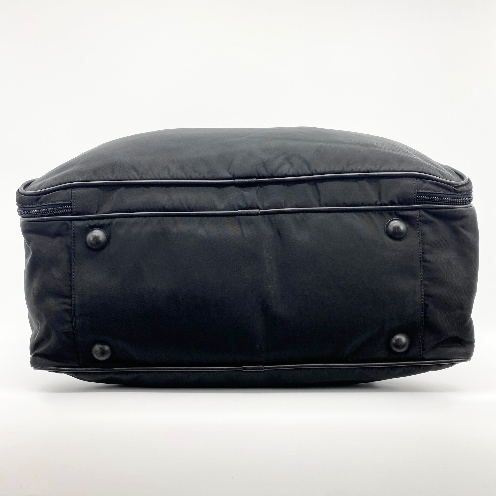 Nylon Crossbody Work Bag Large Black - Vintage Luxuries