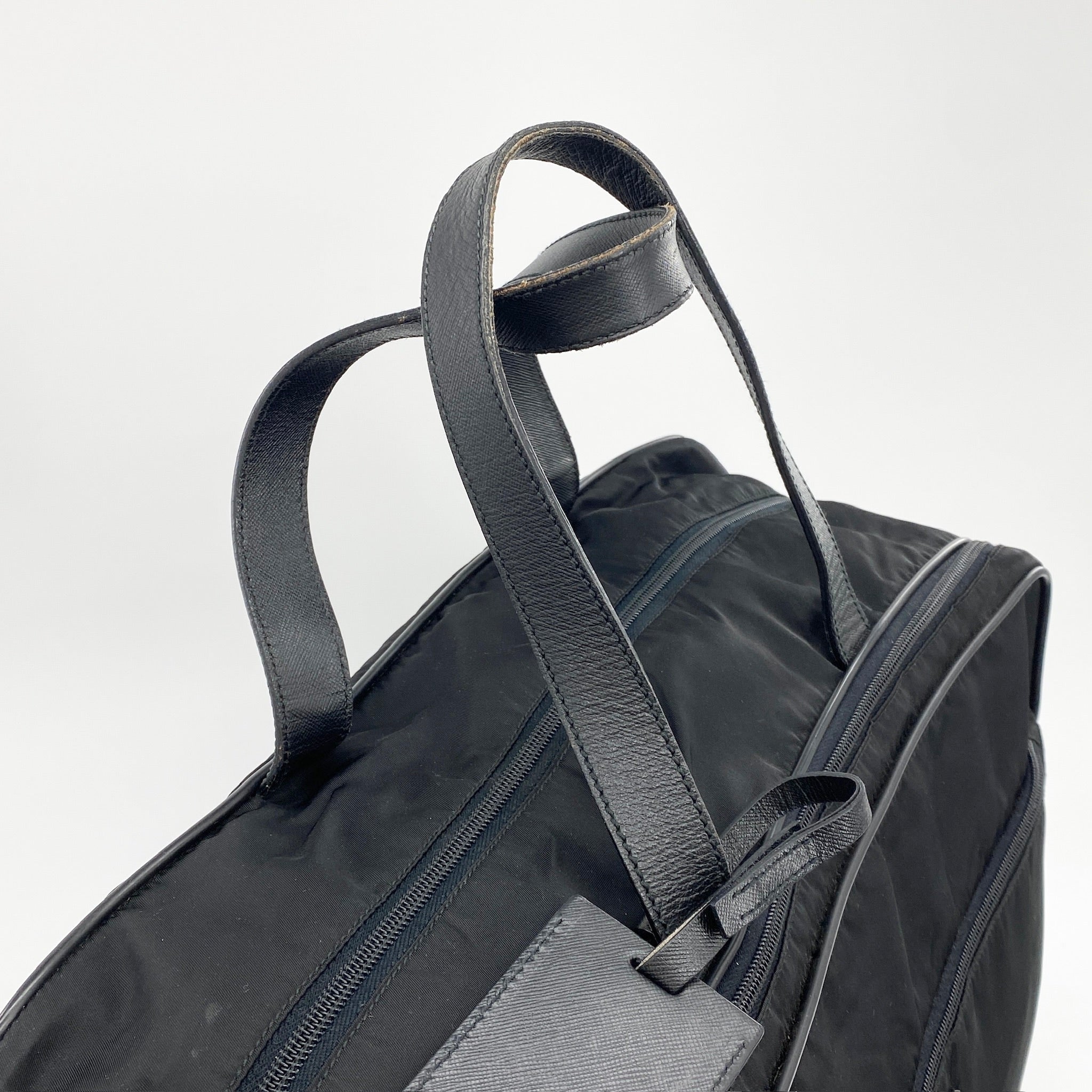 Nylon Crossbody Work Bag Large Black - Vintage Luxuries
