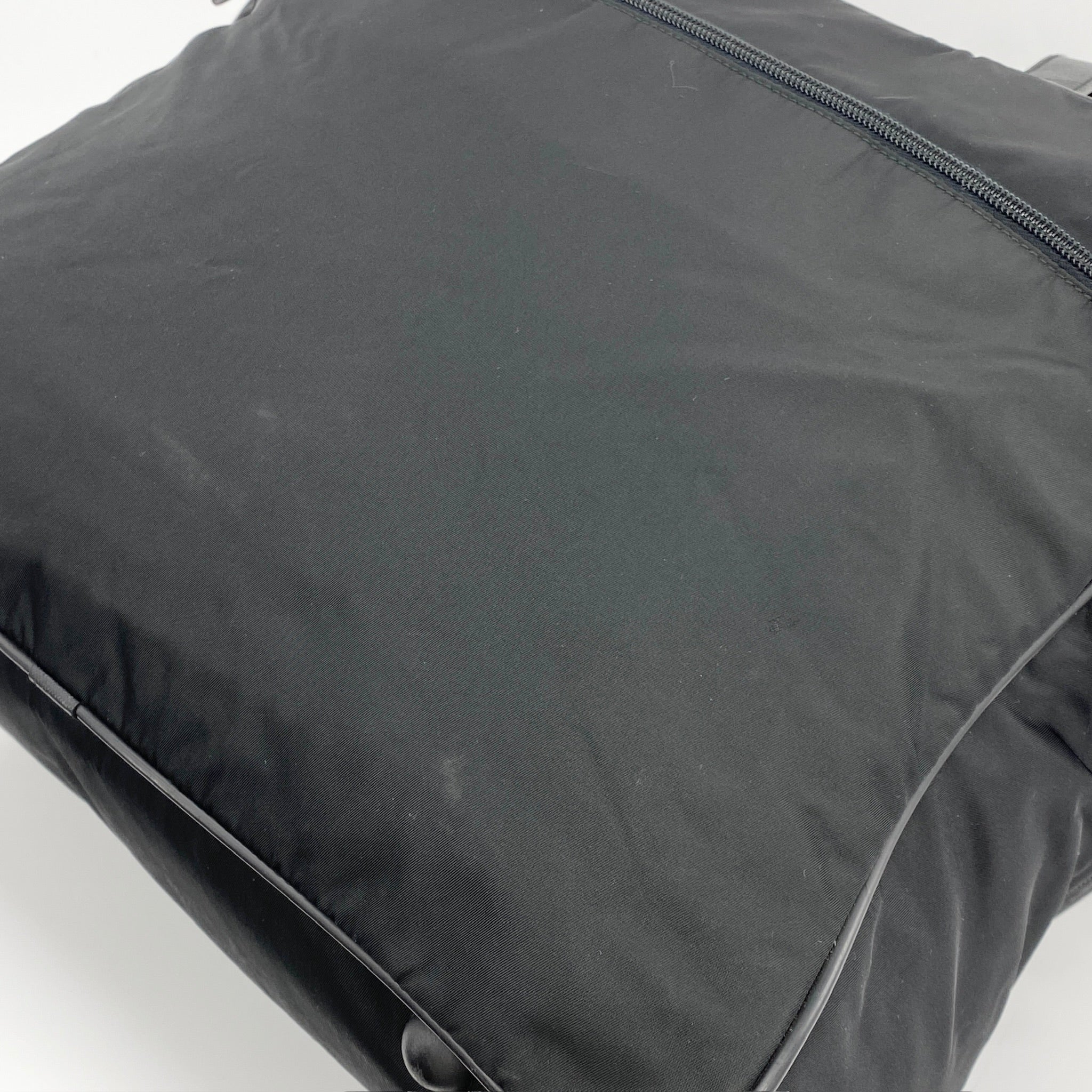 Nylon Crossbody Work Bag Large Black - Vintage Luxuries