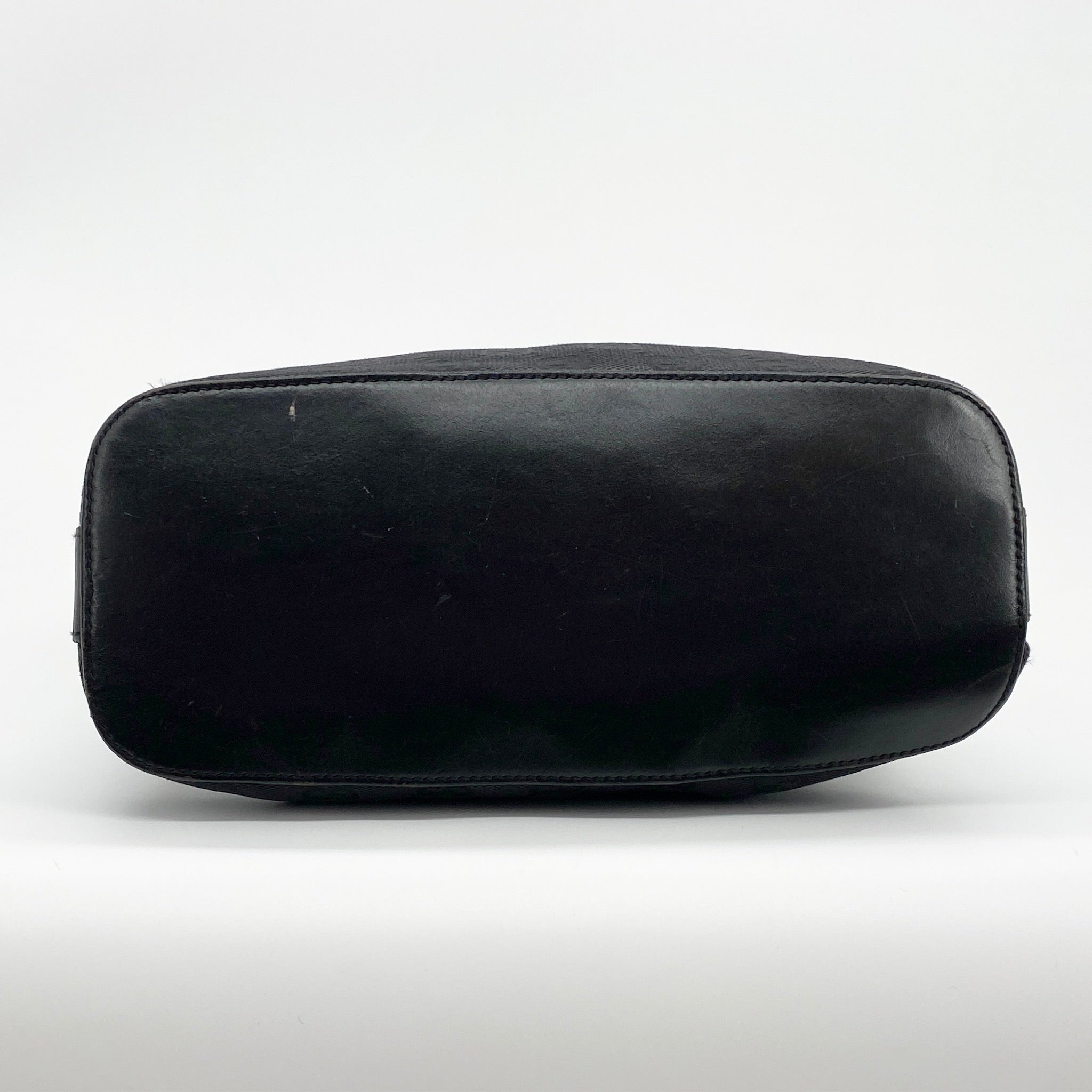 Monogram Hobo Shoulder Bag Black - Vintage Luxuries