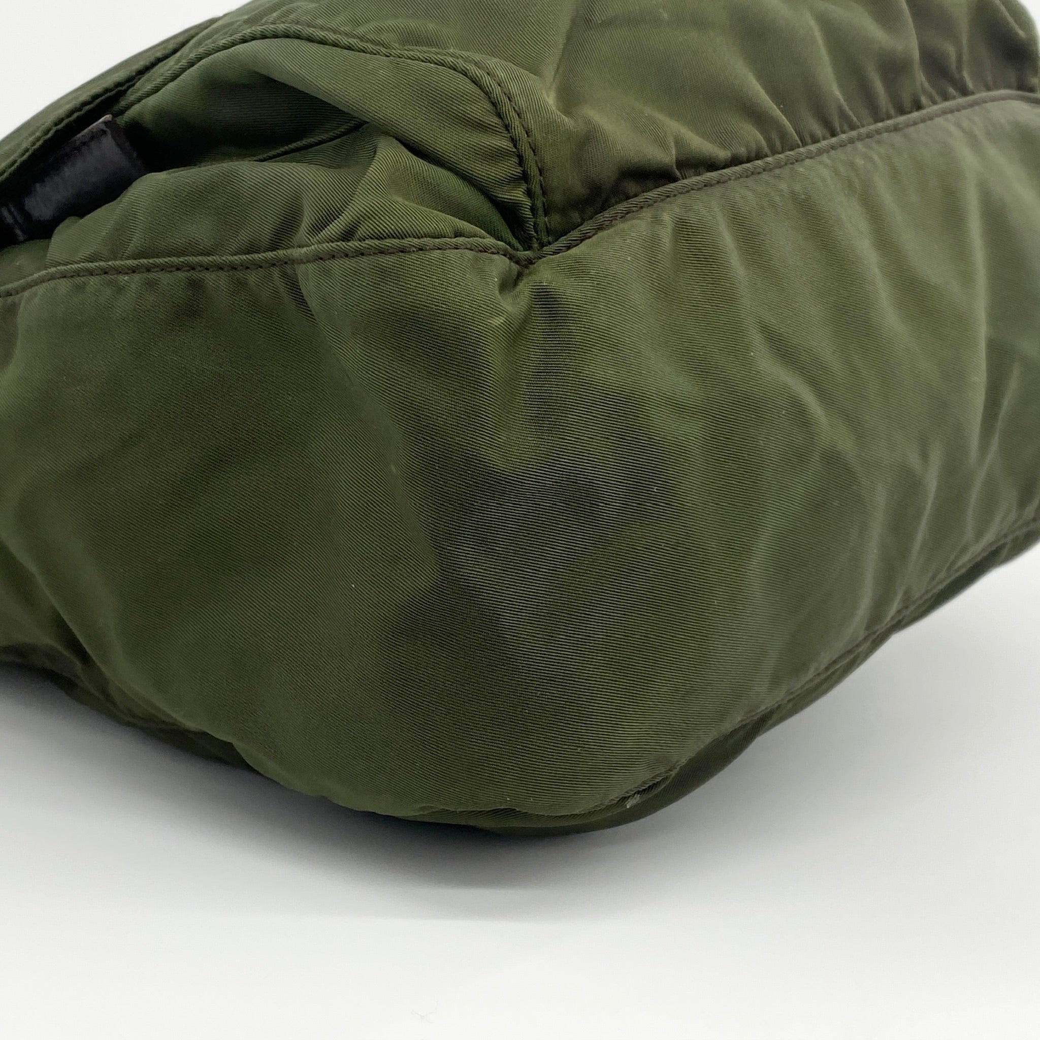 Nylon Messenger Small Crossbody Dark Green - Vintage Luxuries