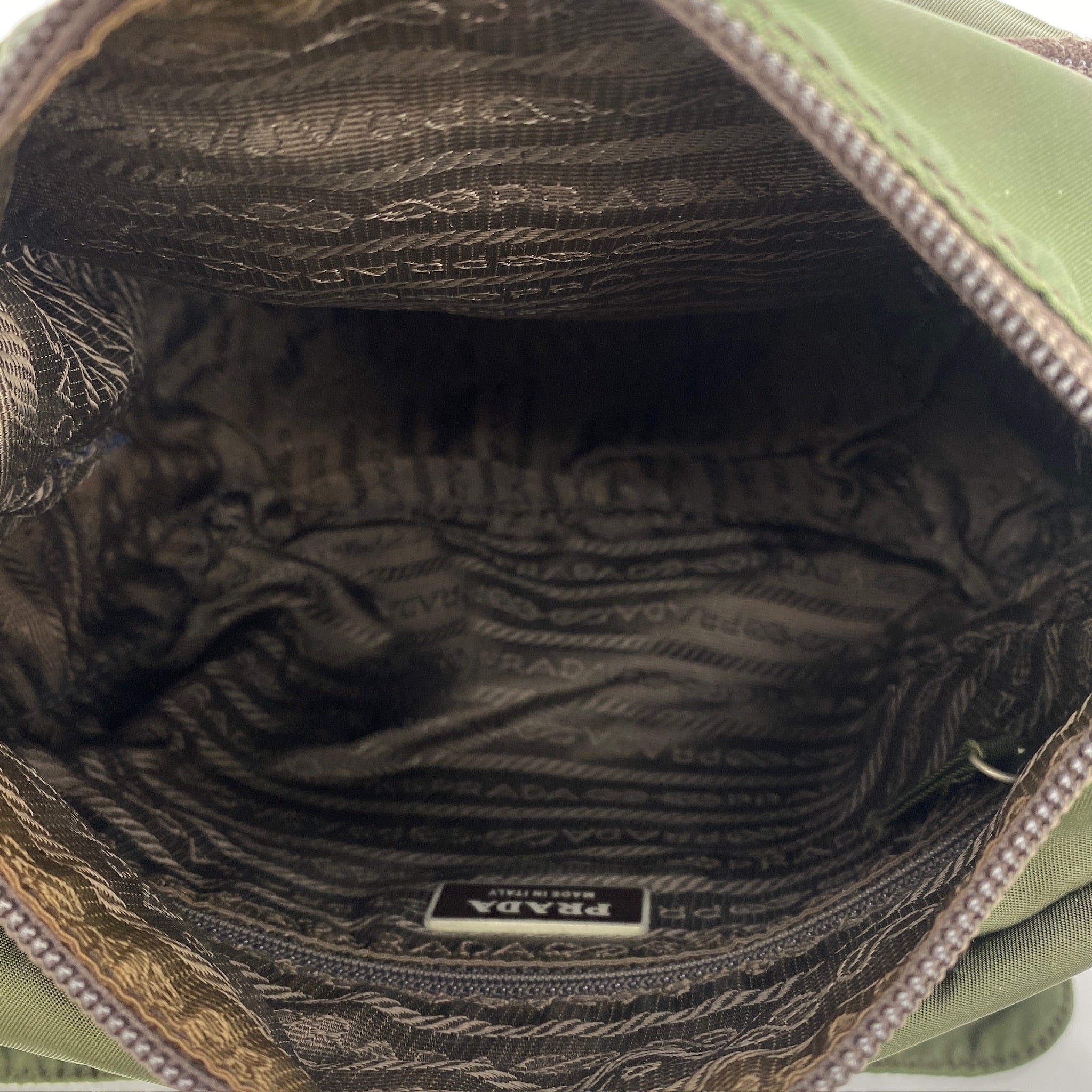 Nylon Messenger Small Crossbody Dark Green - Vintage Luxuries