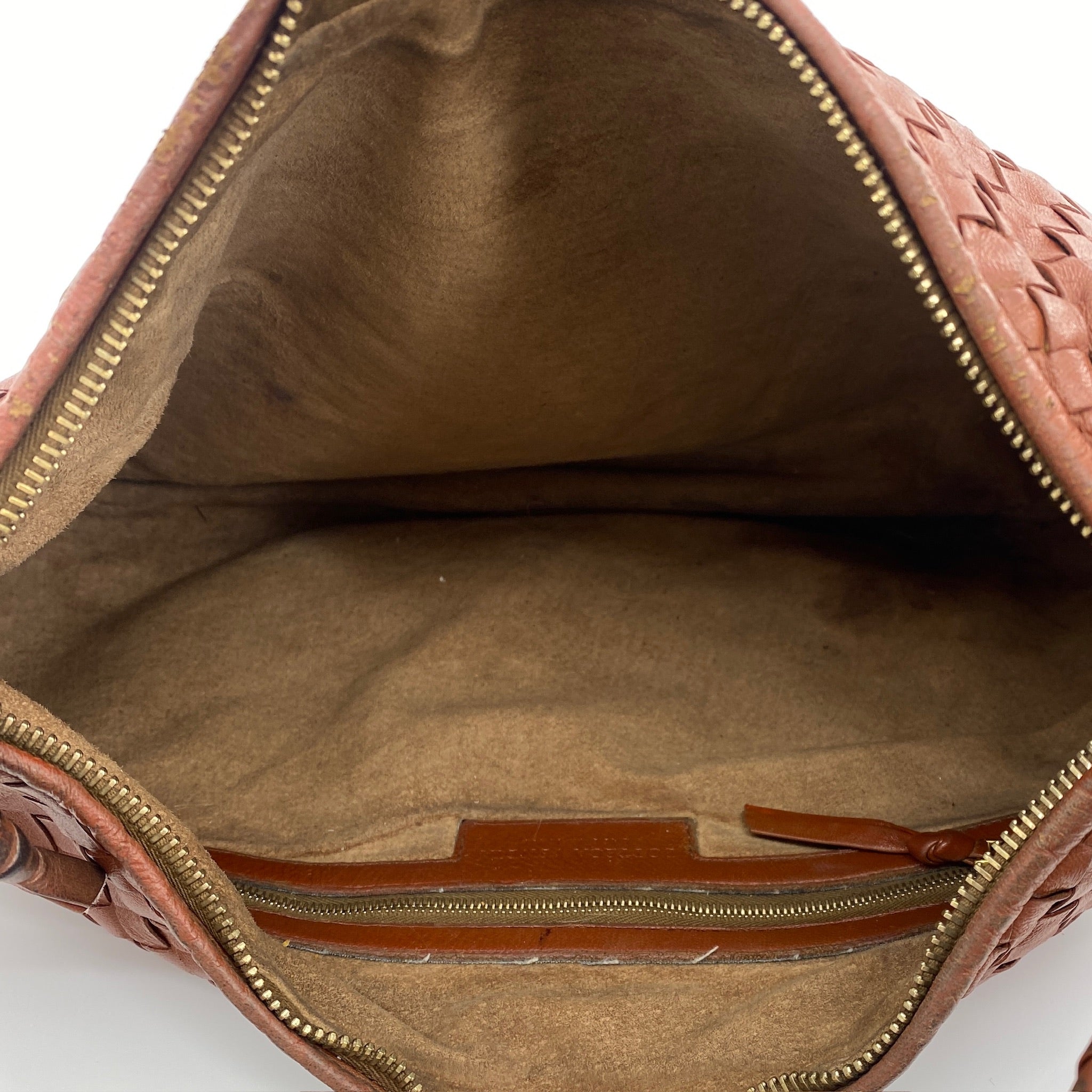 Veneta Intrecciato Medium Red Brown - Vintage Luxuries