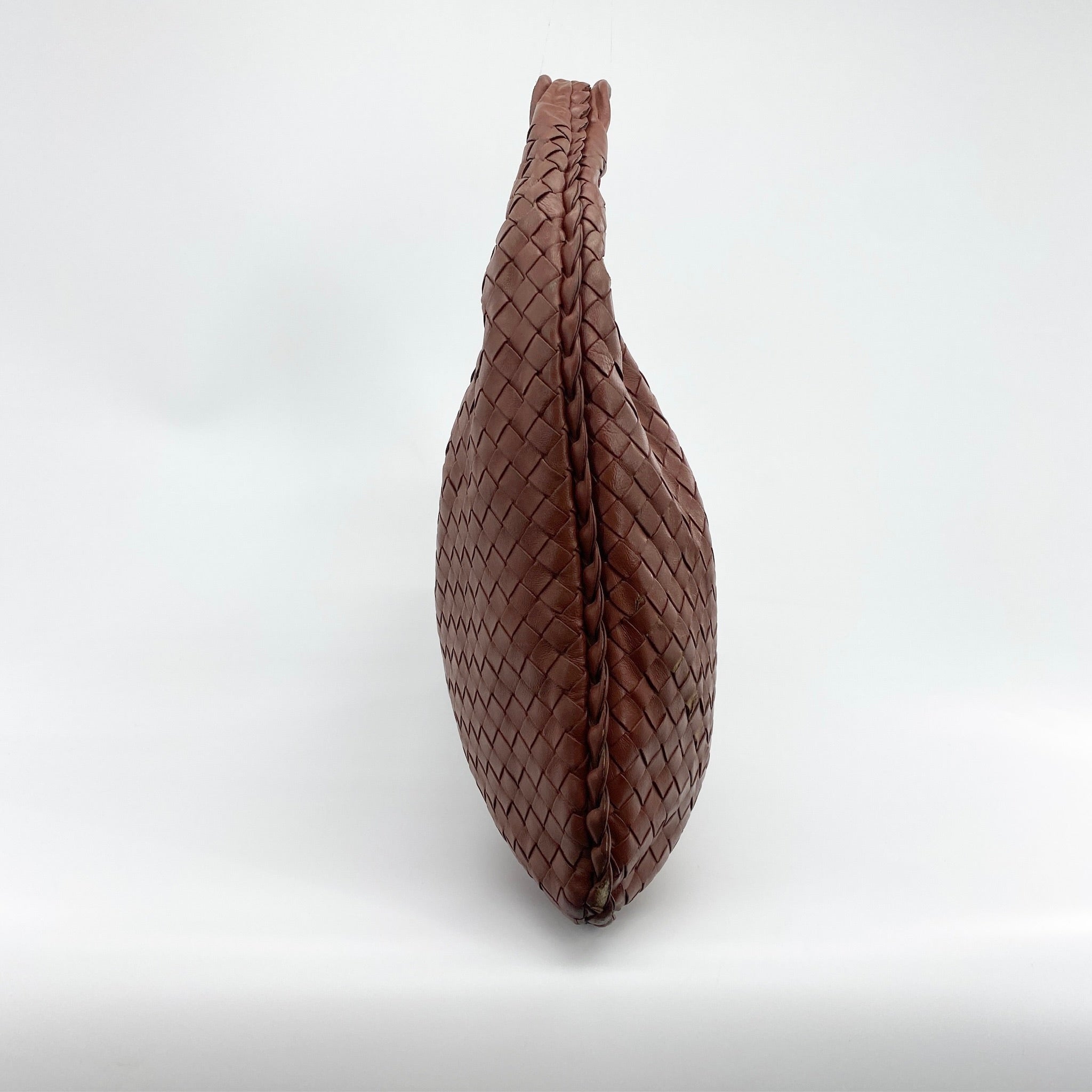 Veneta Intrecciato Medium Red Brown - Vintage Luxuries