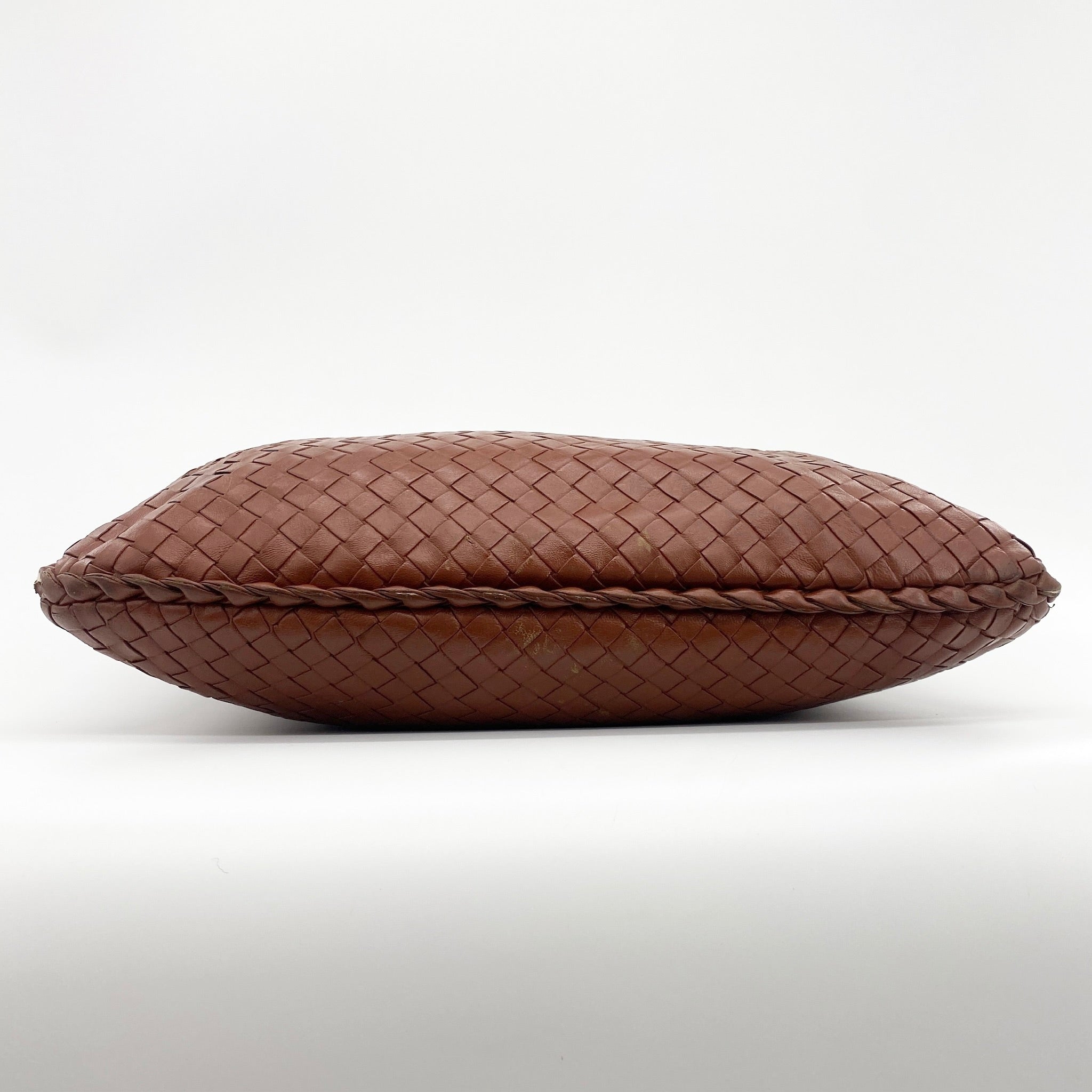 Veneta Intrecciato Medium Red Brown - Vintage Luxuries