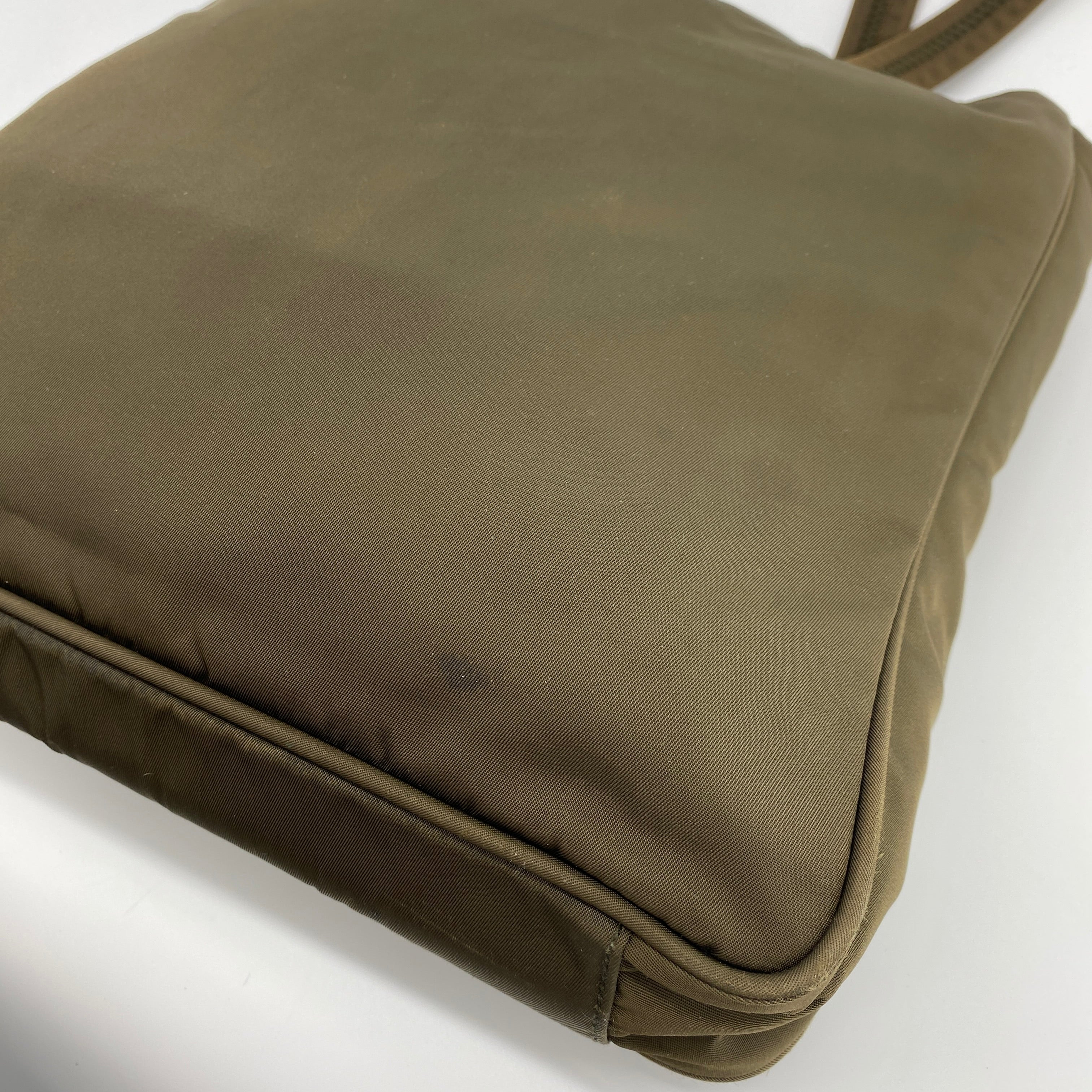 Nylon Tote Olive Brown - Vintage Luxuries