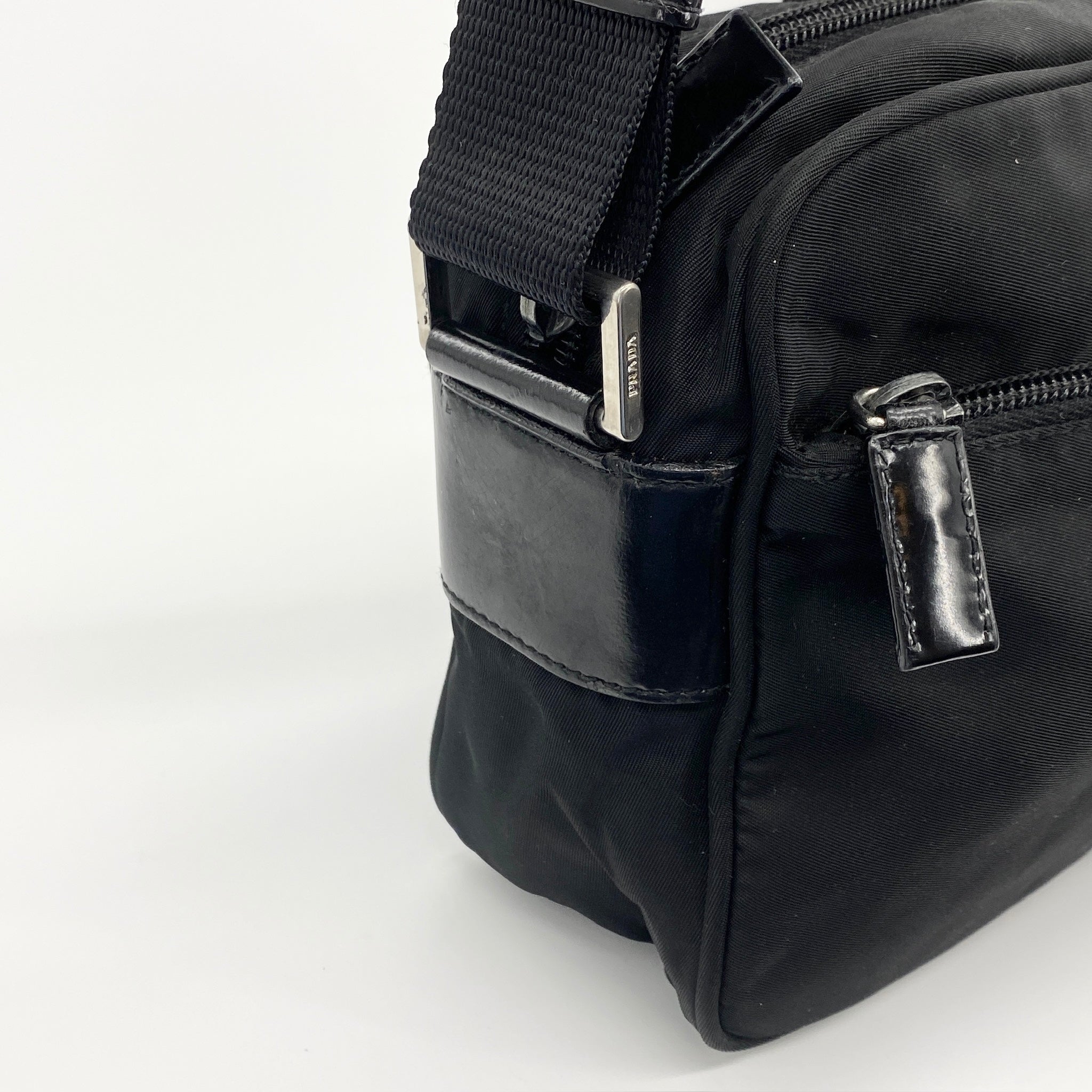 Nylon Camera Crossbody Small Black