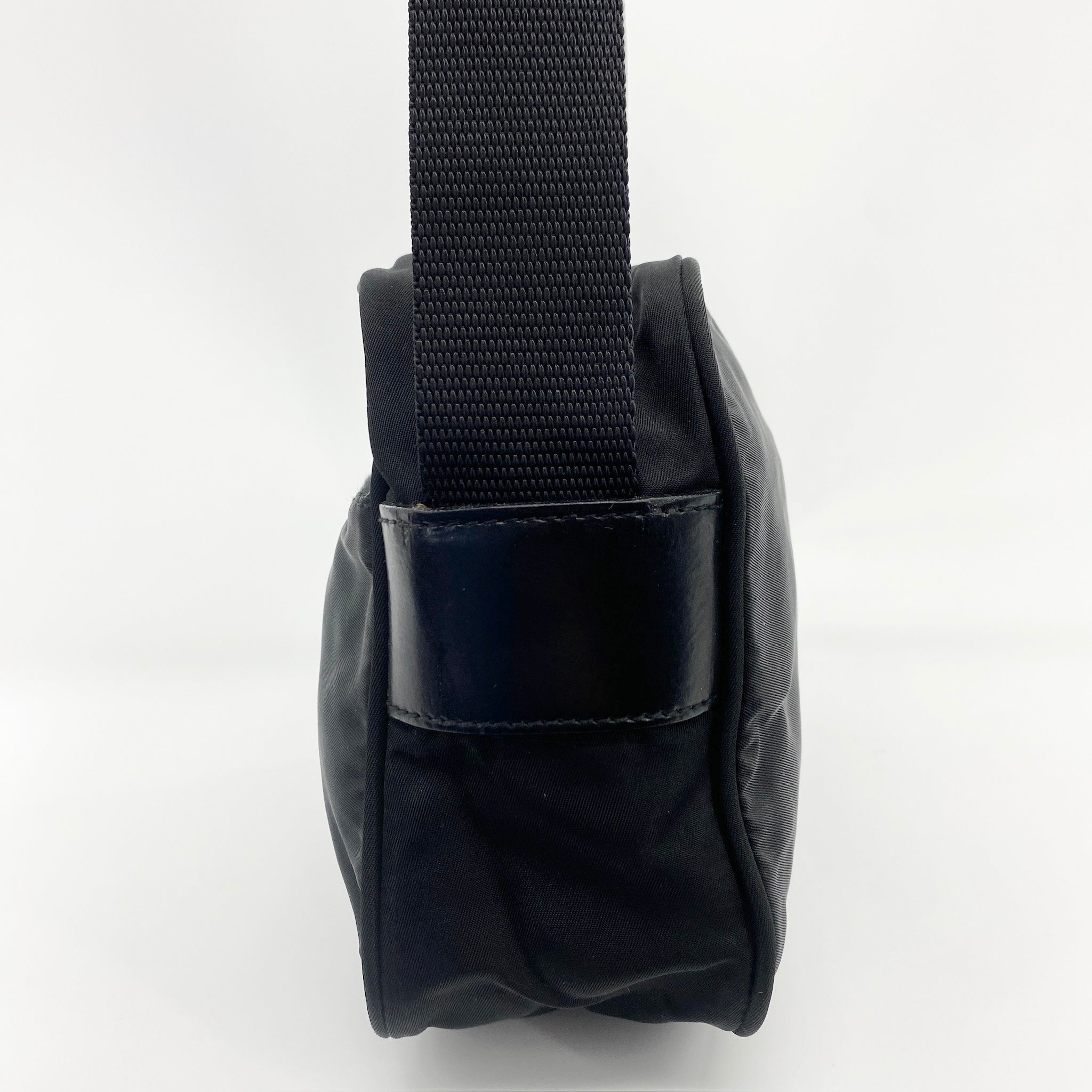 Nylon Camera Crossbody Small Black