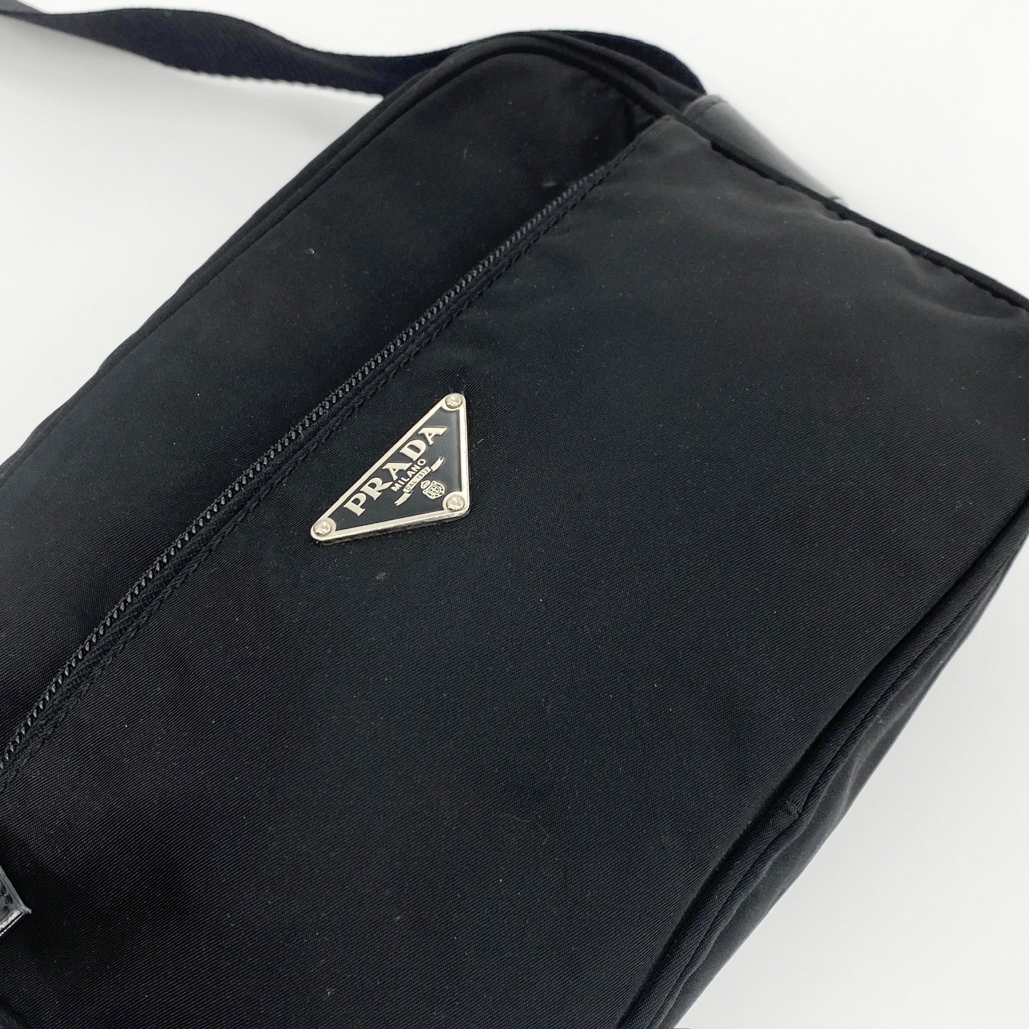 Nylon Camera Crossbody Small Black