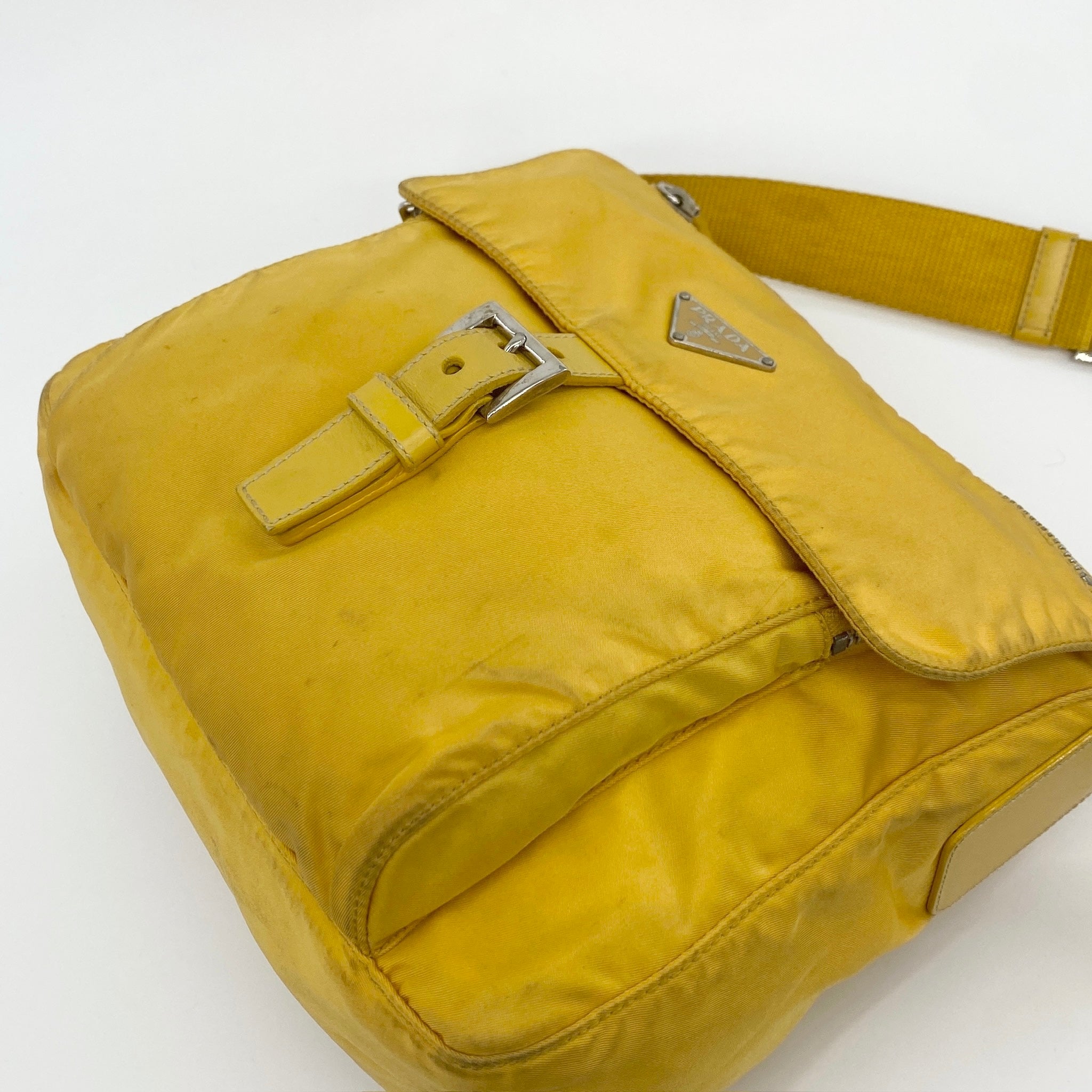 Nylon Messenger Small Crossbody Yellow