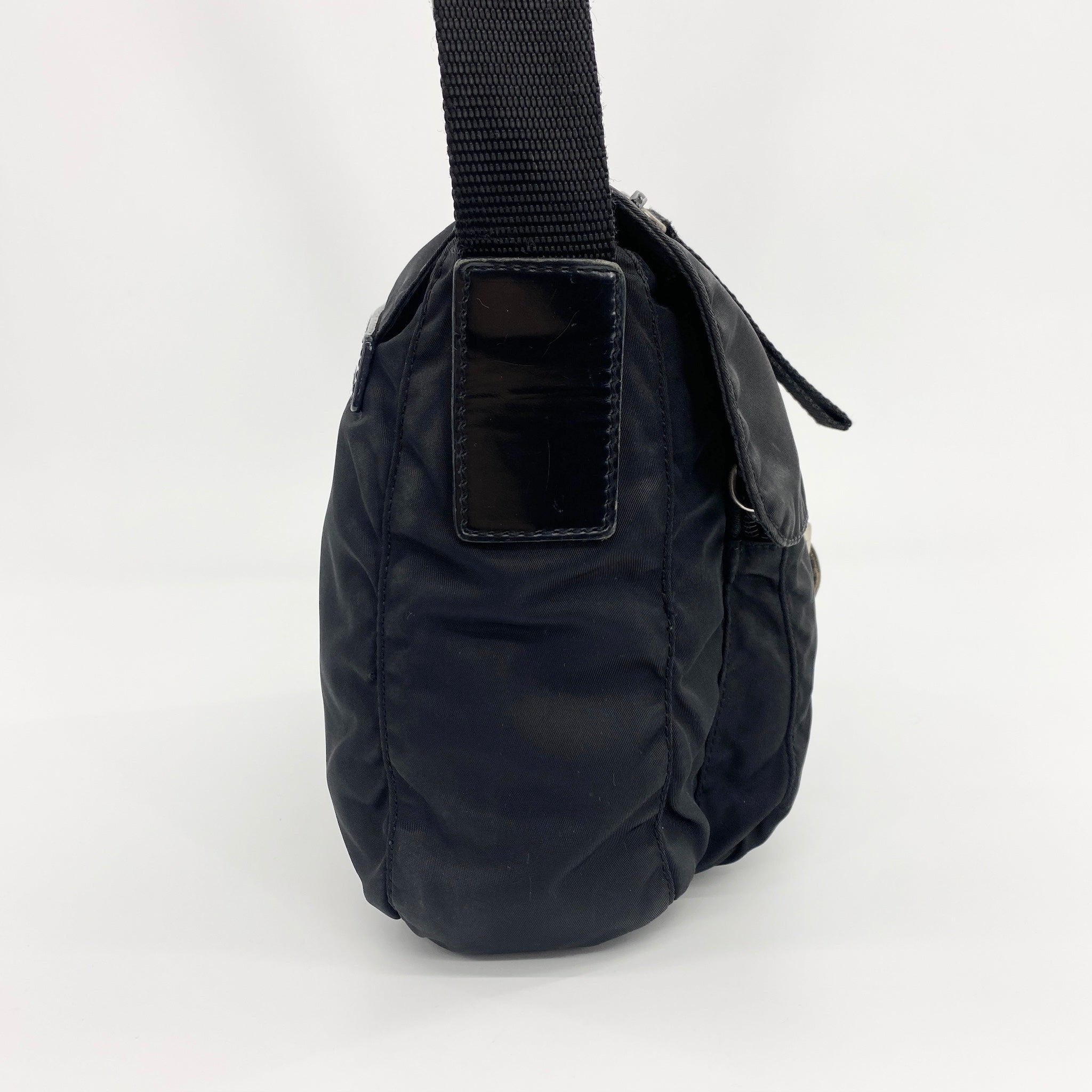 Nylon Messenger Small Crossbody Black - Vintage Luxuries