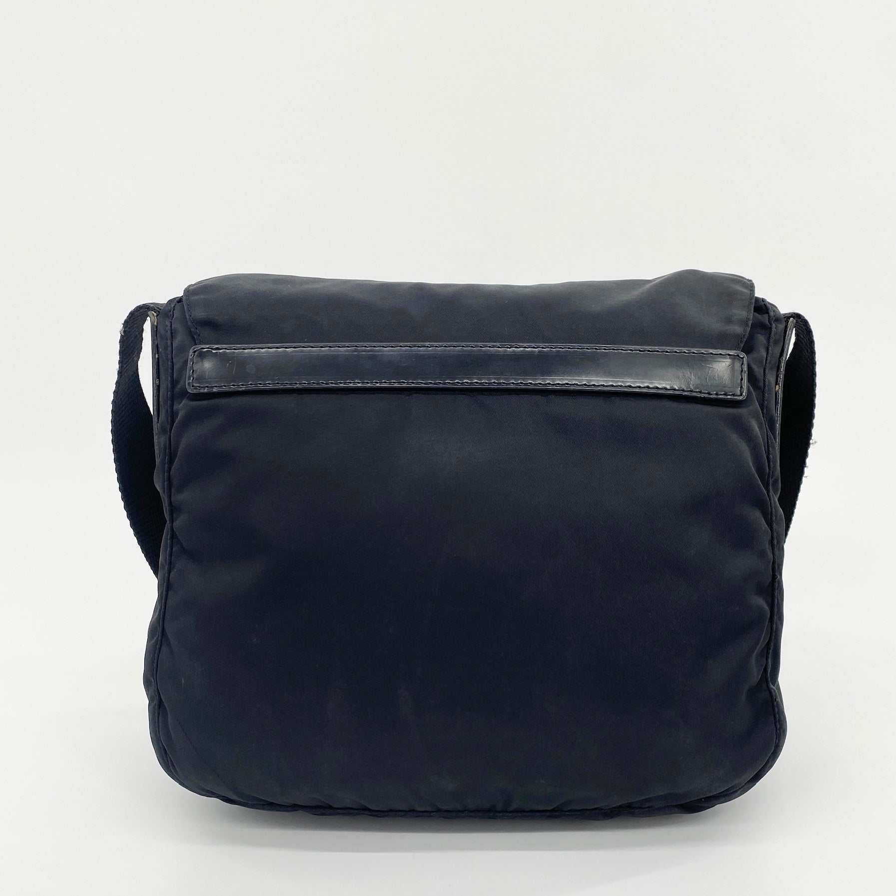 Nylon Messenger Small Crossbody Black - Vintage Luxuries