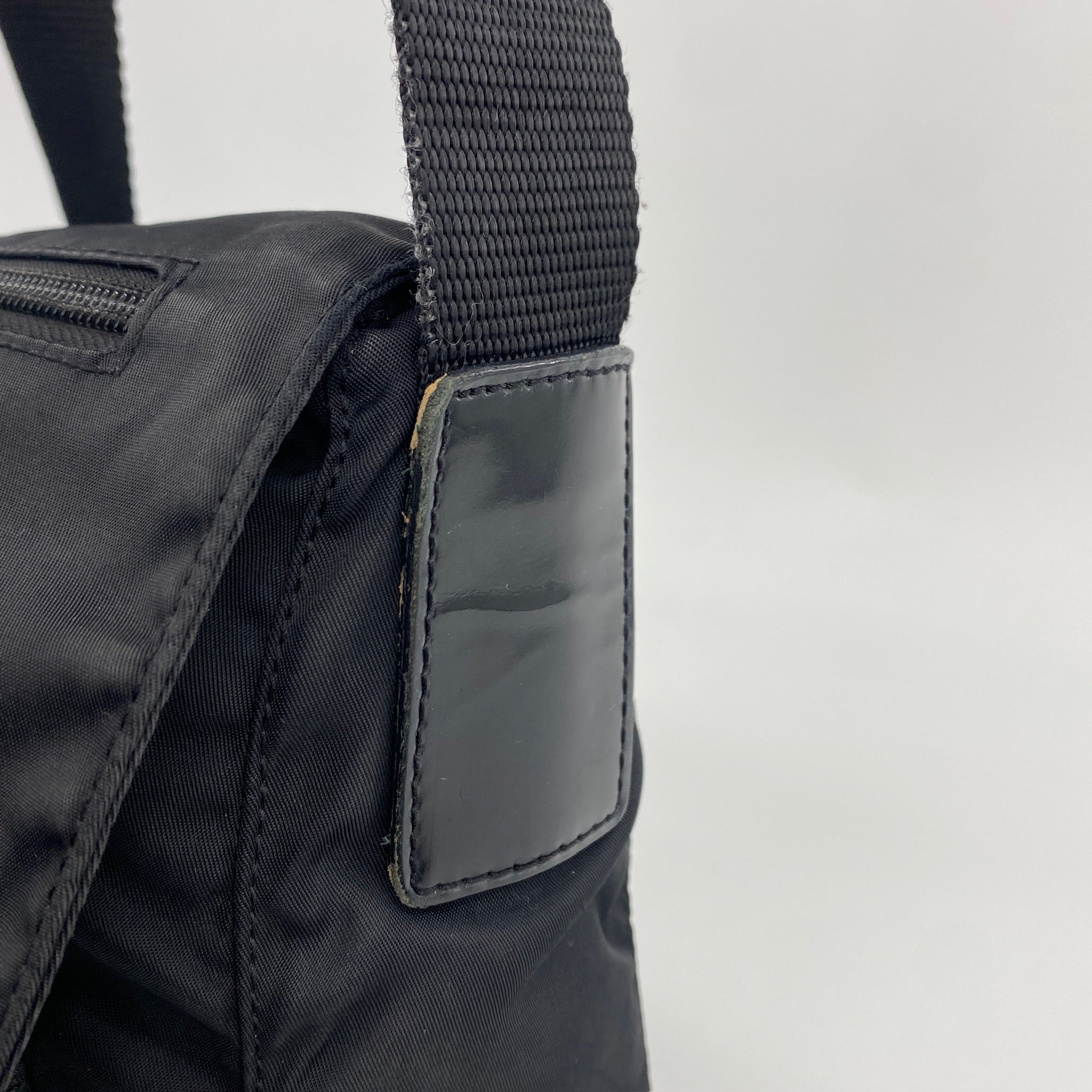 Nylon Messenger Small Crossbody Black - Vintage Luxuries