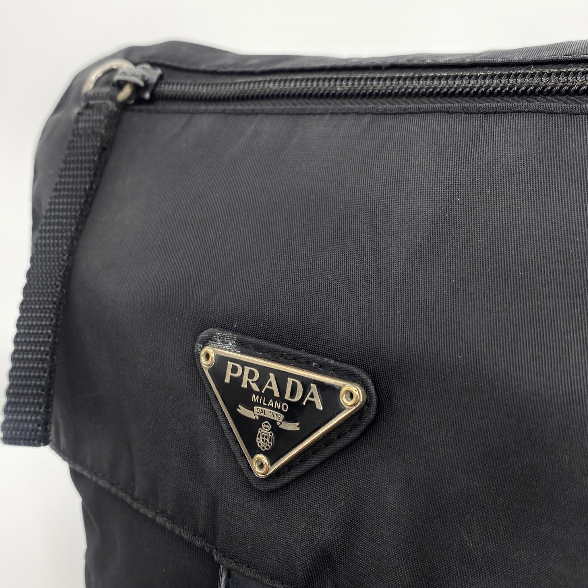 Nylon Messenger Small Crossbody Black - Vintage Luxuries