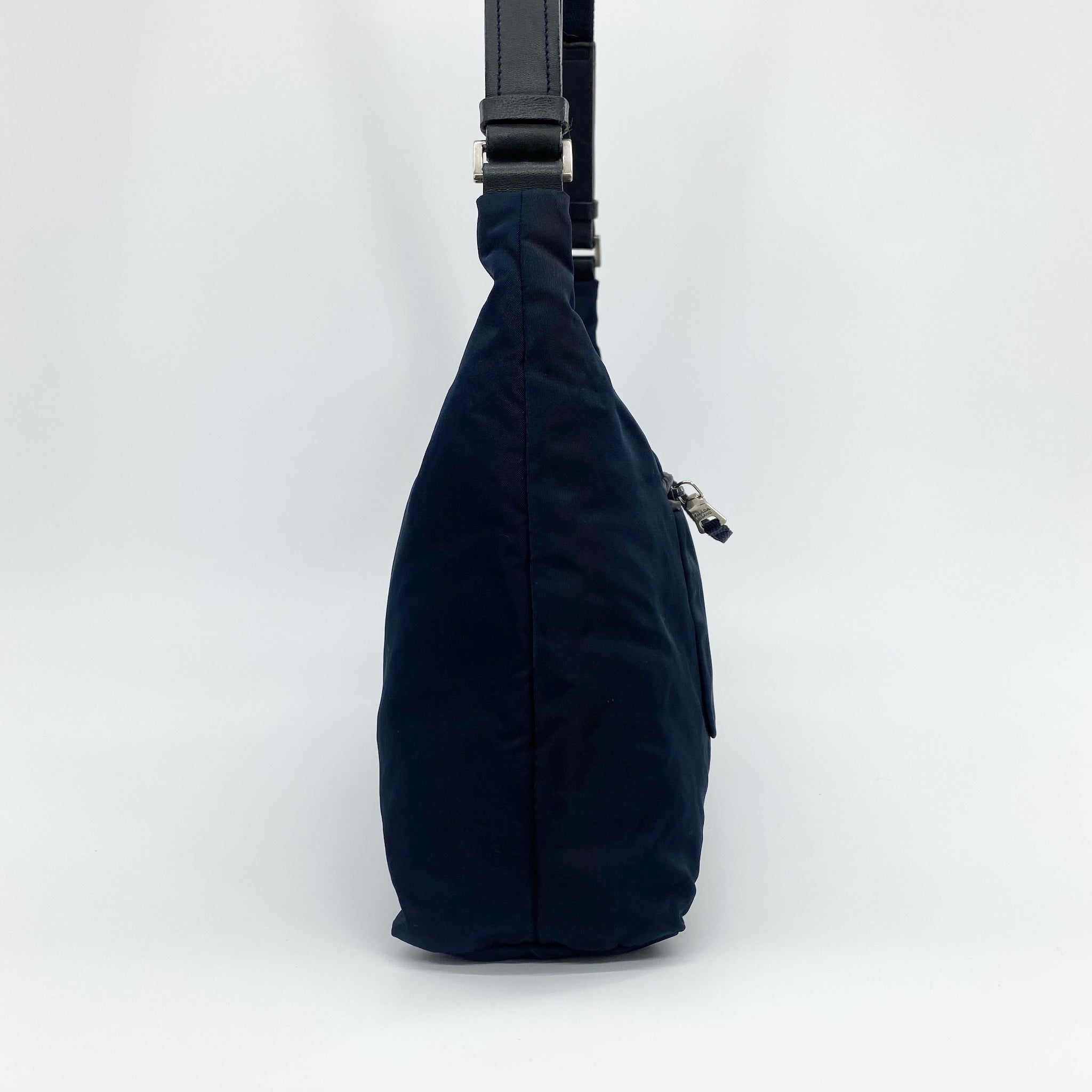 Nylon Hobo Bag Navy