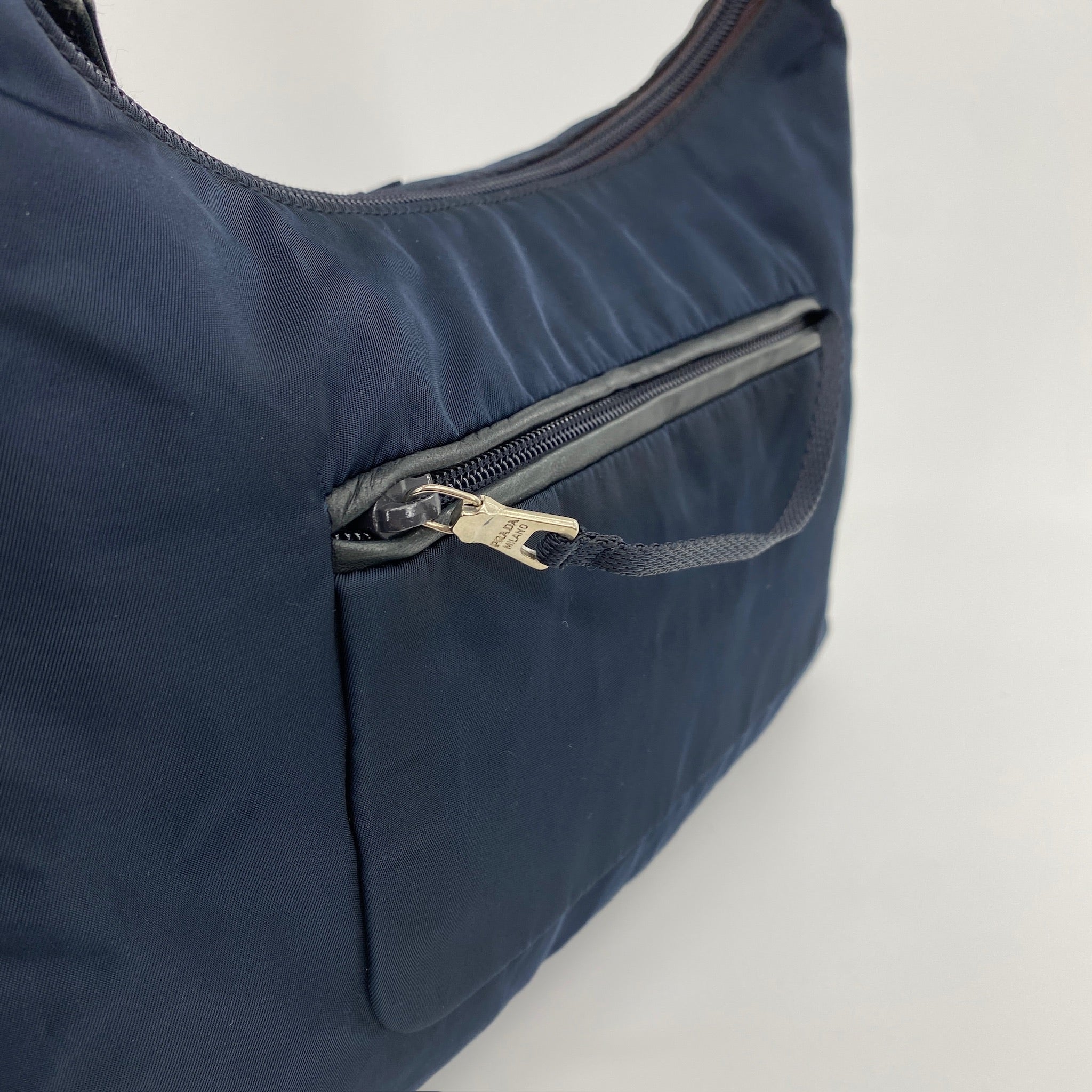 Nylon Hobo Bag Navy