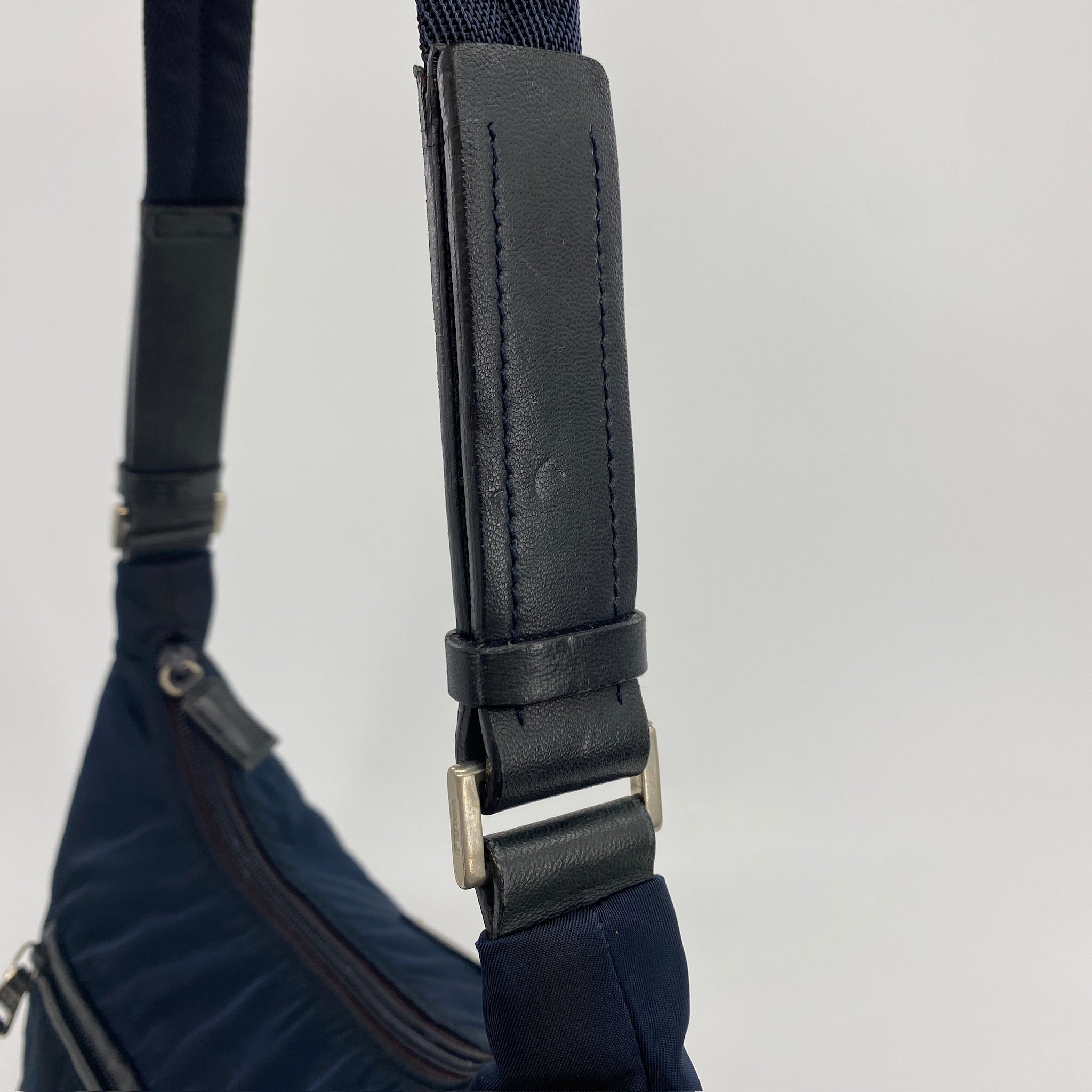 Nylon Hobo Bag Navy