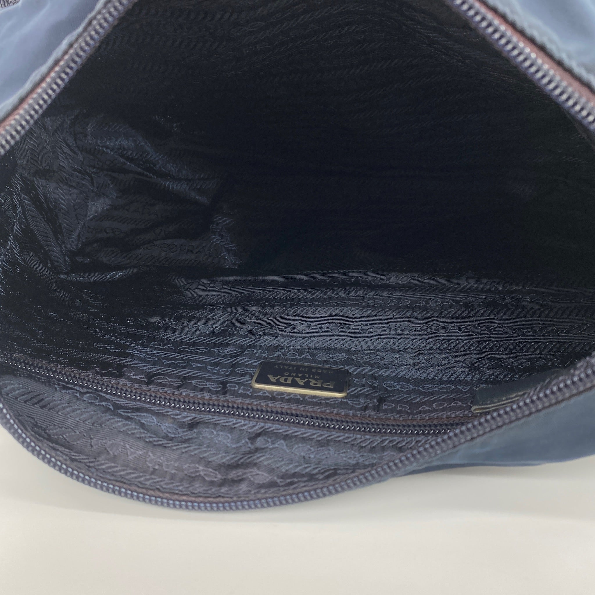 Nylon Hobo Bag Navy