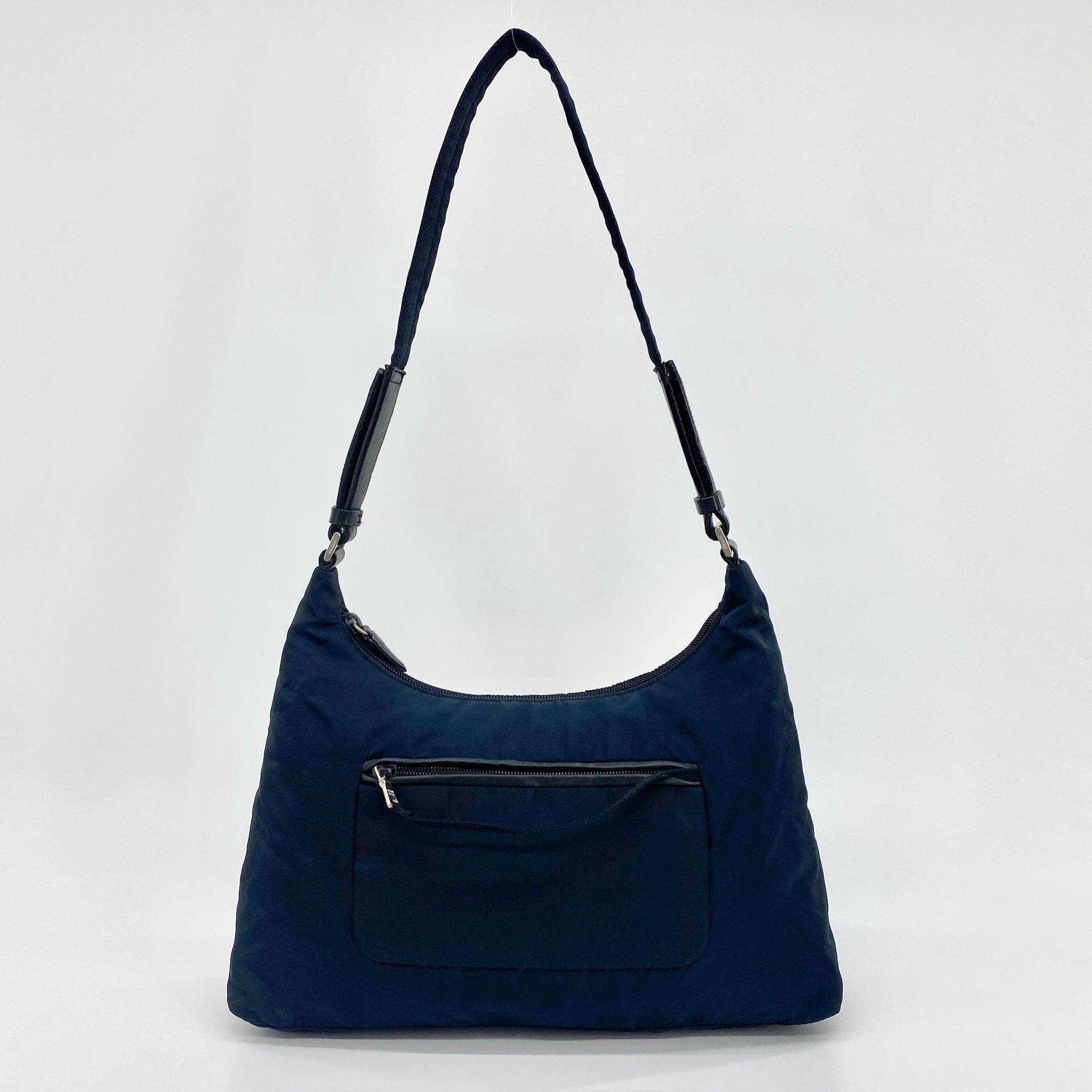 Nylon Hobo Bag Navy