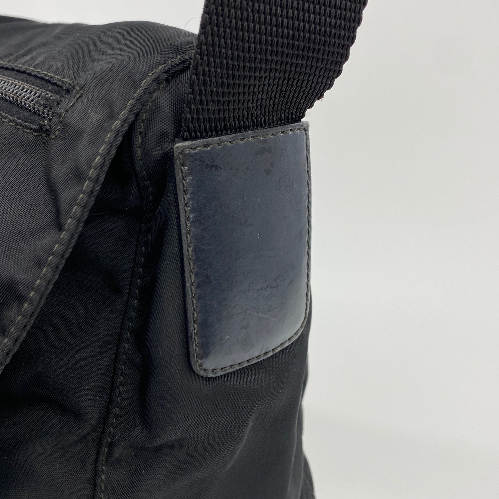 Nylon Messenger Small Crossbody Black - Vintage Luxuries