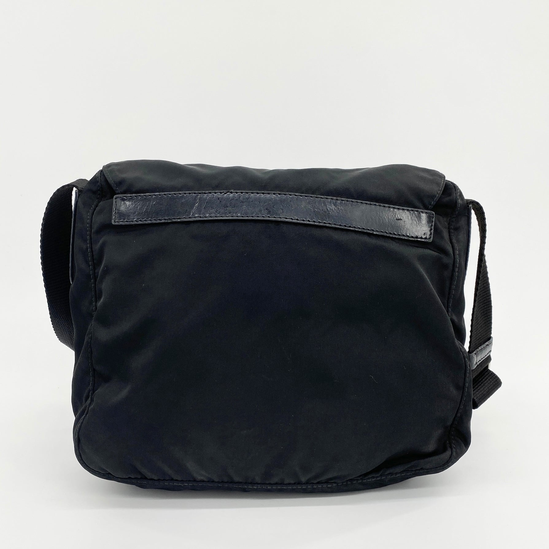 Nylon Messenger Small Crossbody Black - Vintage Luxuries