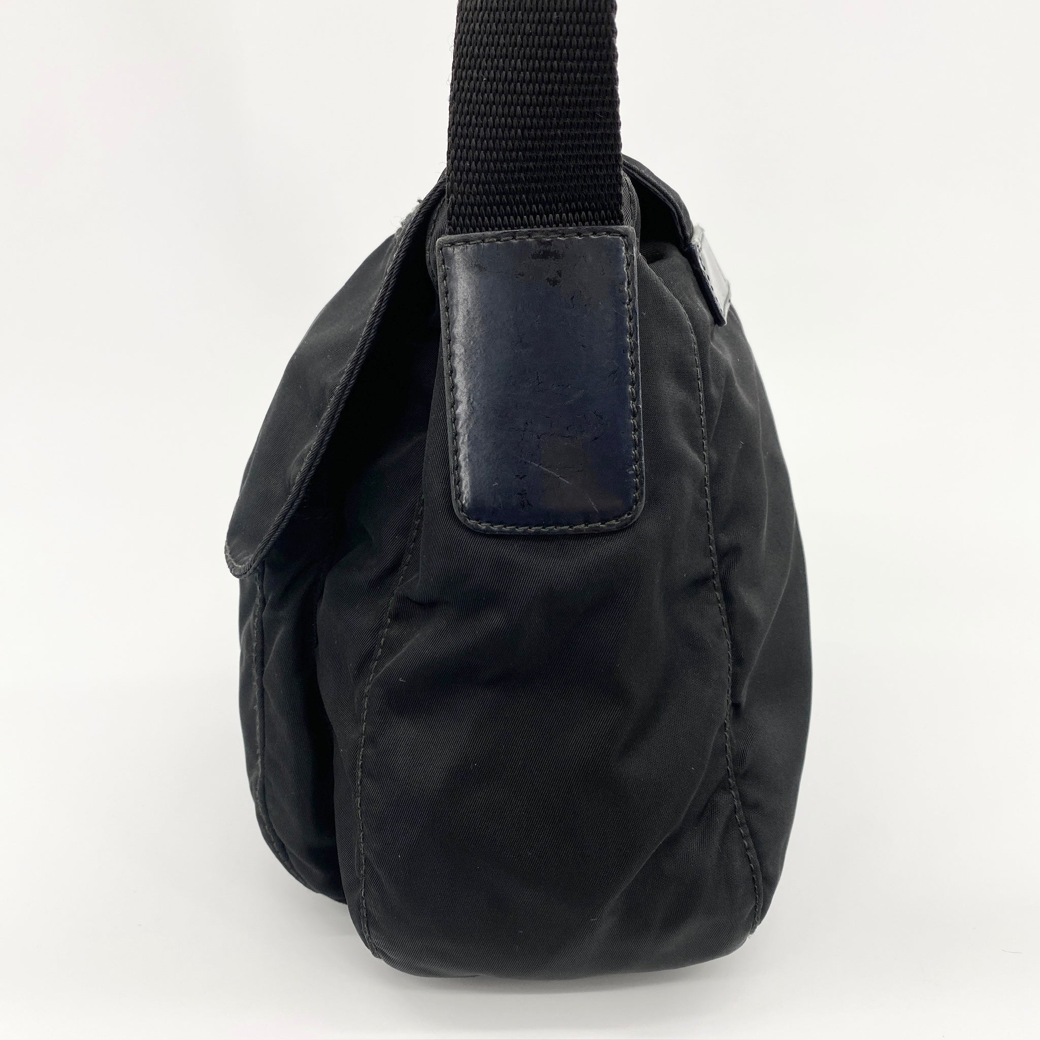 Nylon Messenger Small Crossbody Black - Vintage Luxuries