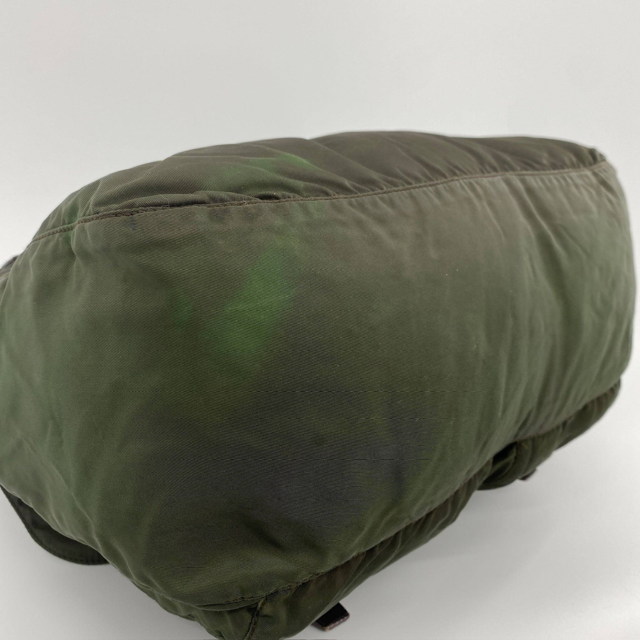Nylon Messenger Large Crossbody Dark Green