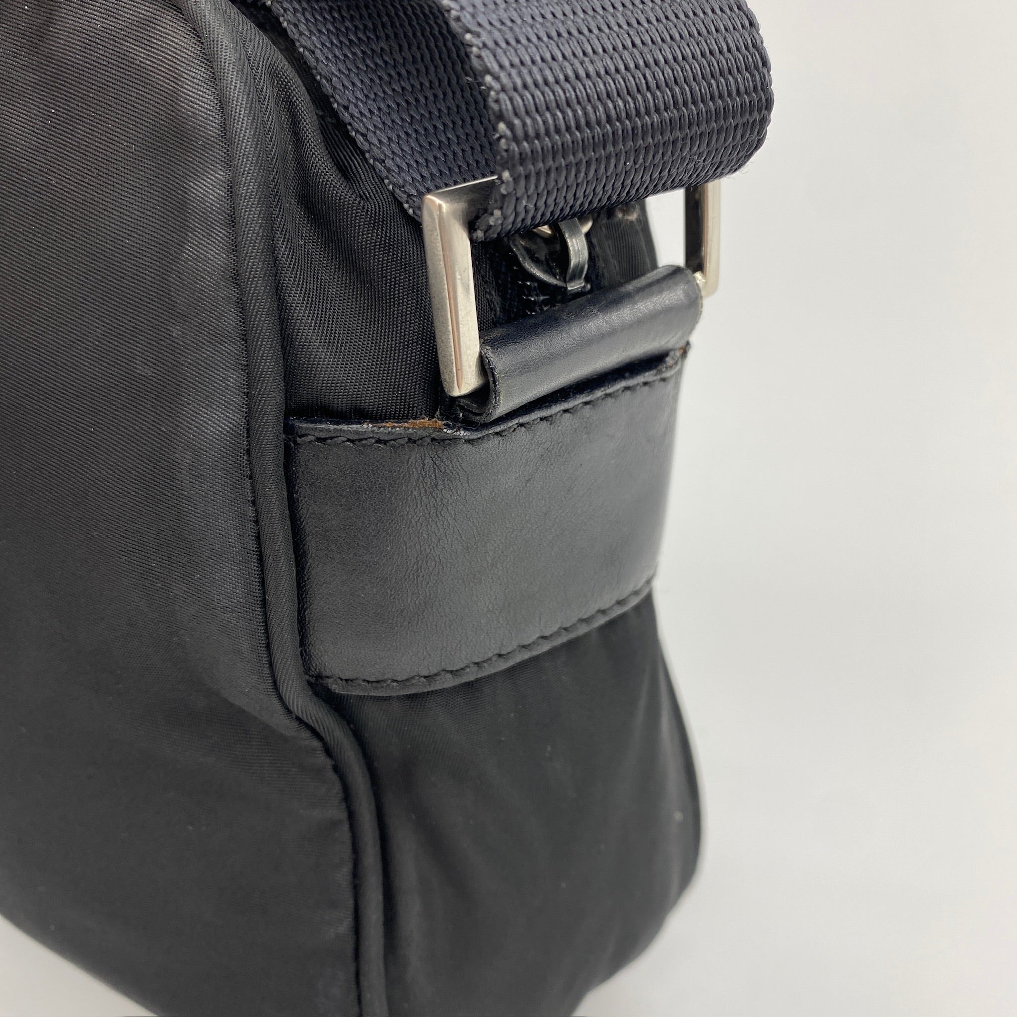Nylon Camera Crossbody Black