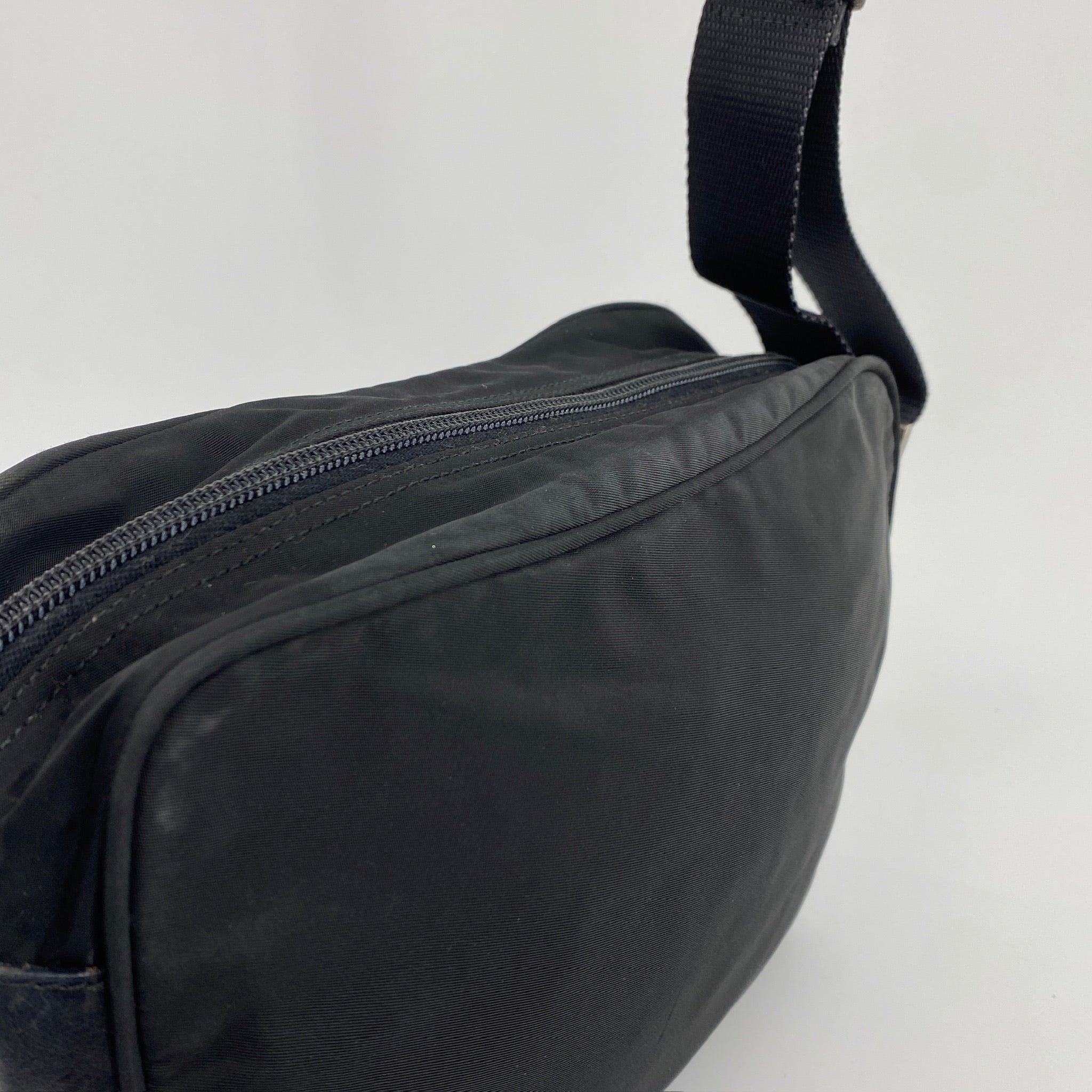Nylon Camera Crossbody Black