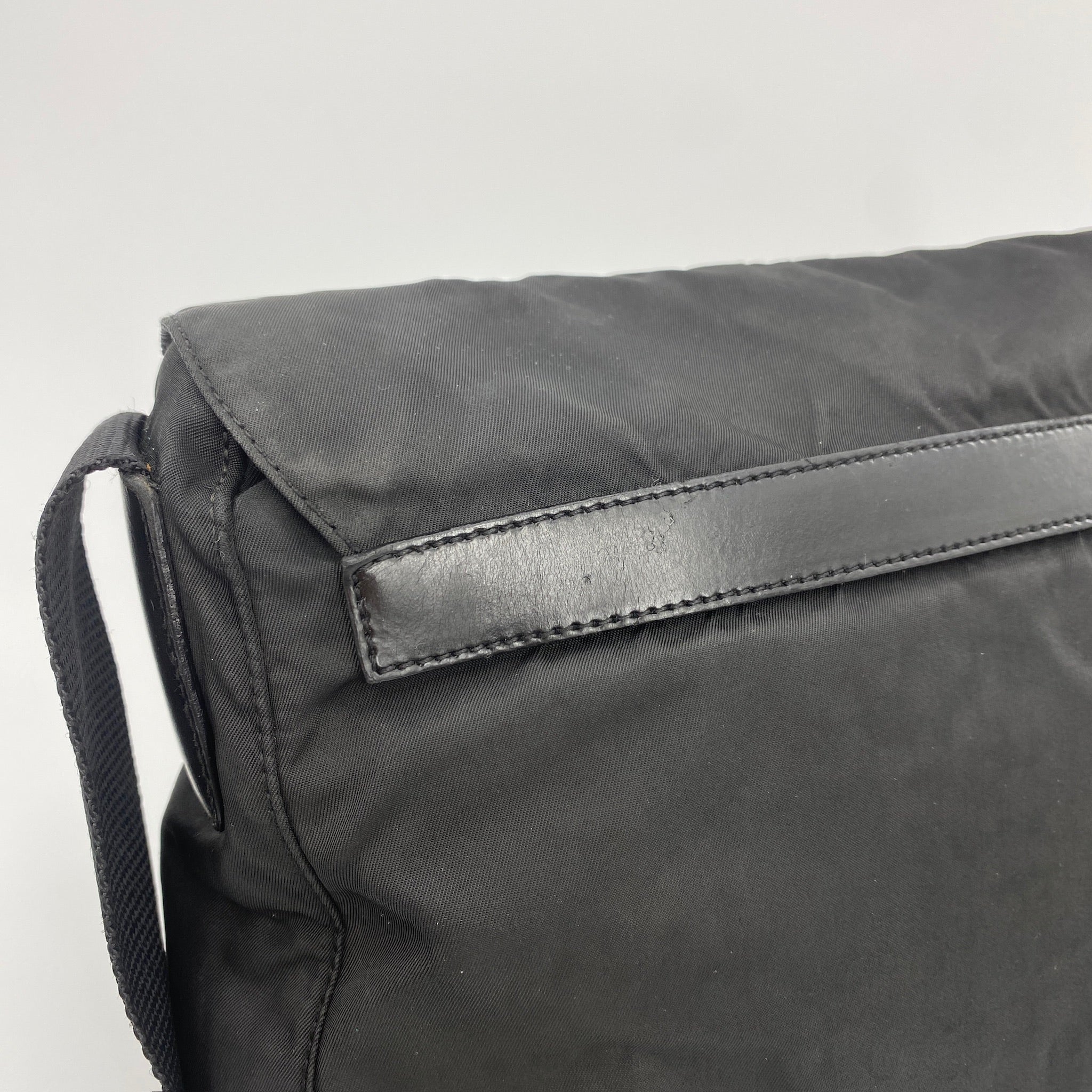 Nylon Messenger Small Crossbody Black