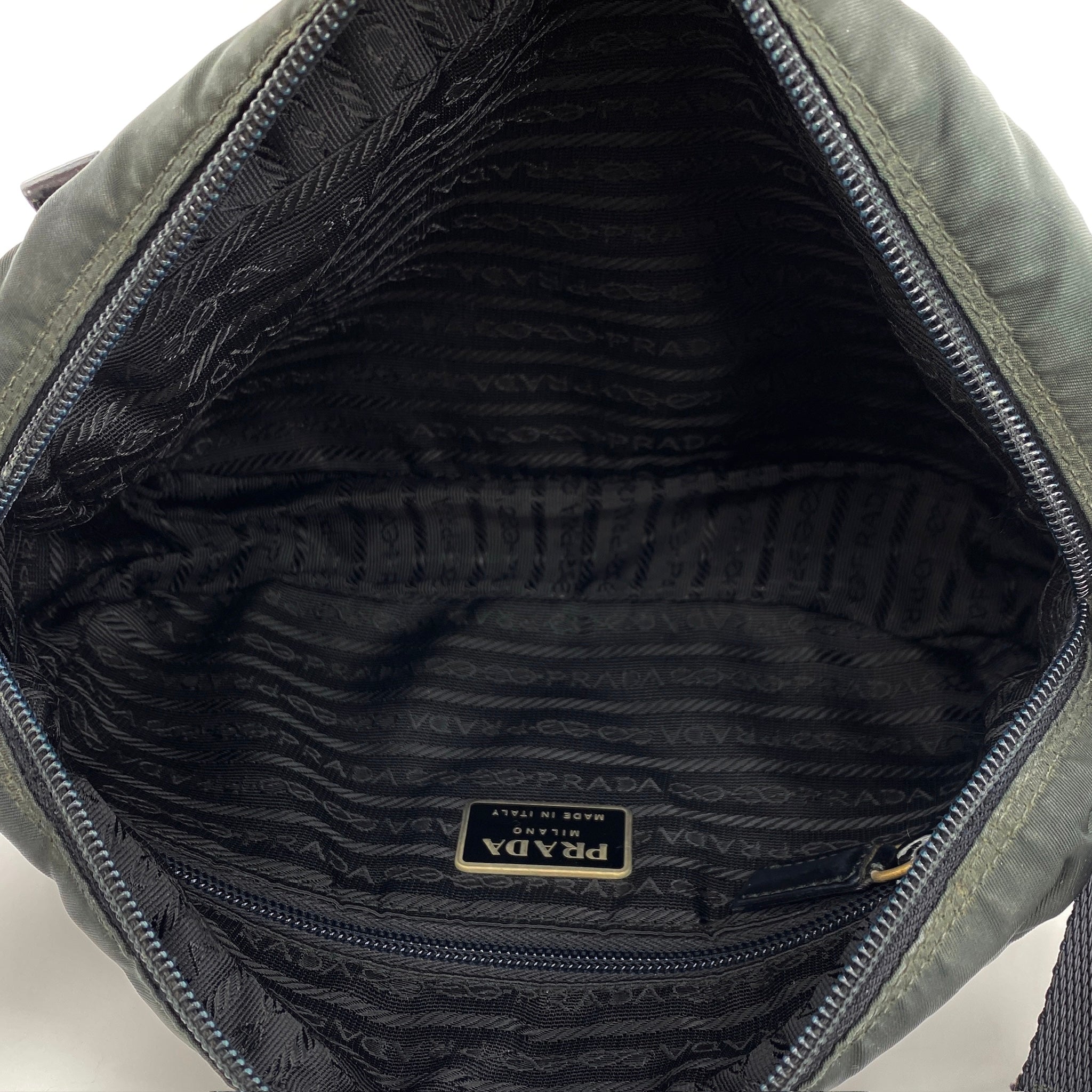 Nylon Messenger Crossbody Dark Green - Vintage Luxuries