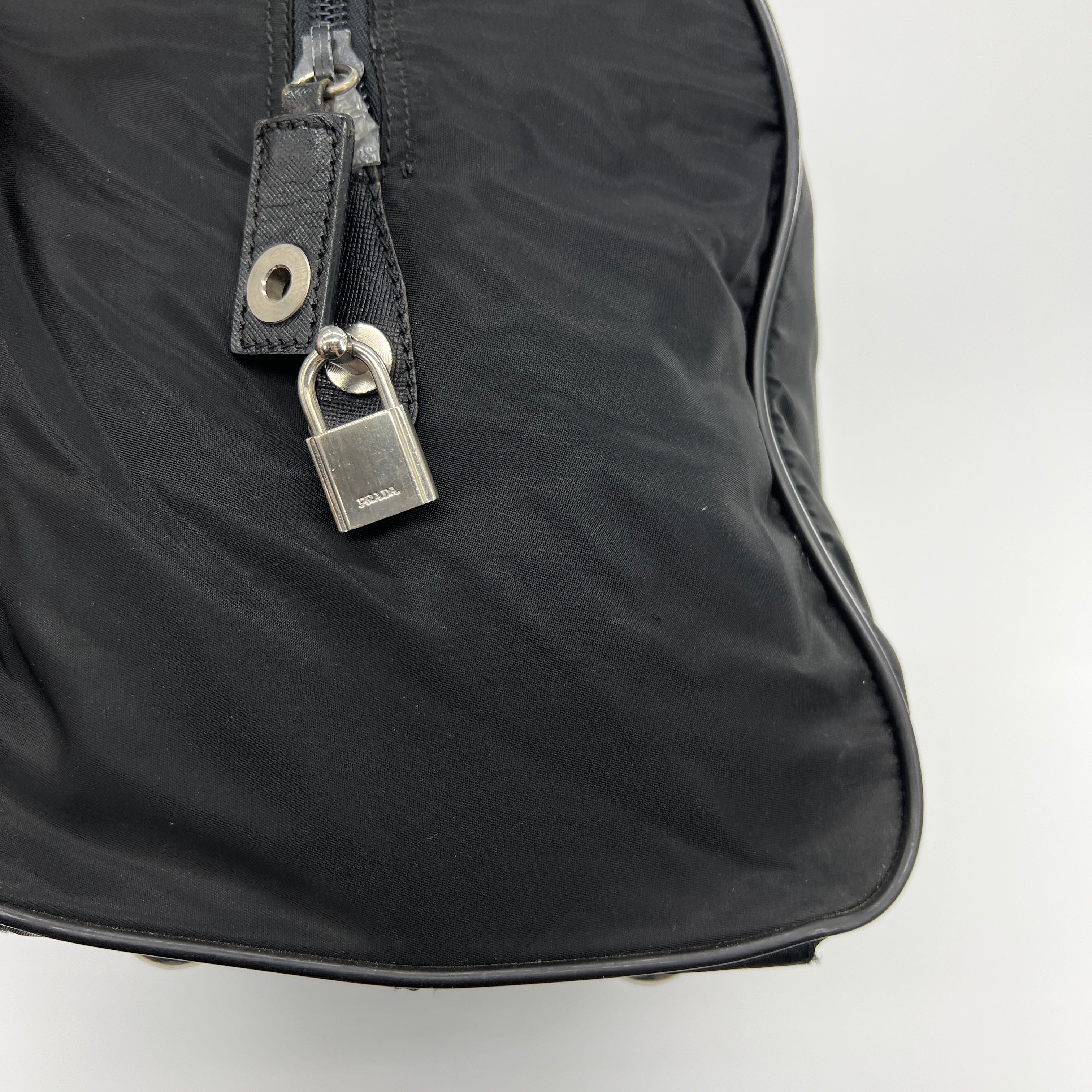 Nylon Boston Travel Bag Black - Vintage Luxuries