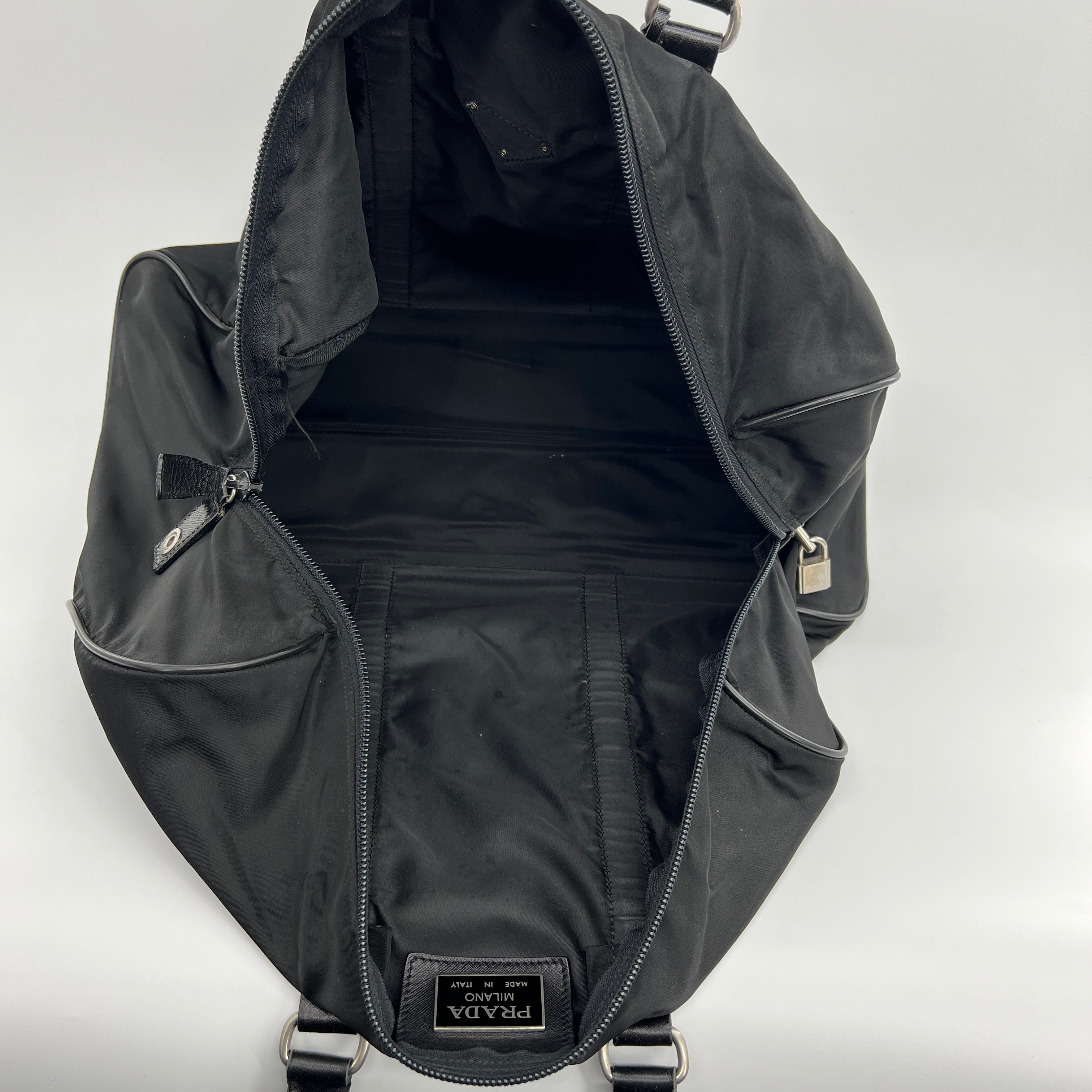 Nylon Boston Travel Bag Black - Vintage Luxuries