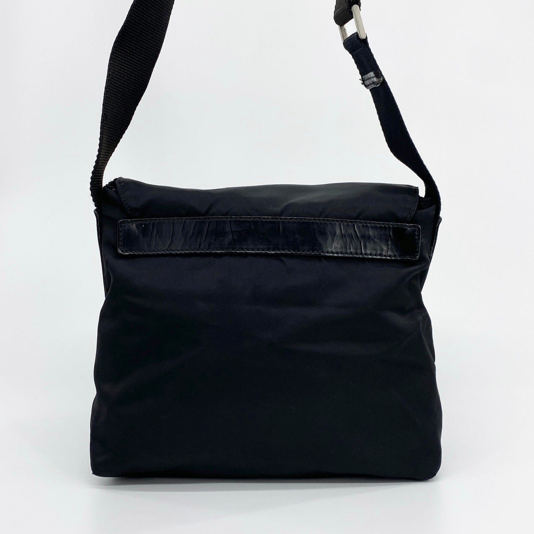 Nylon Messenger Small Crossbody Black - Vintage Luxuries