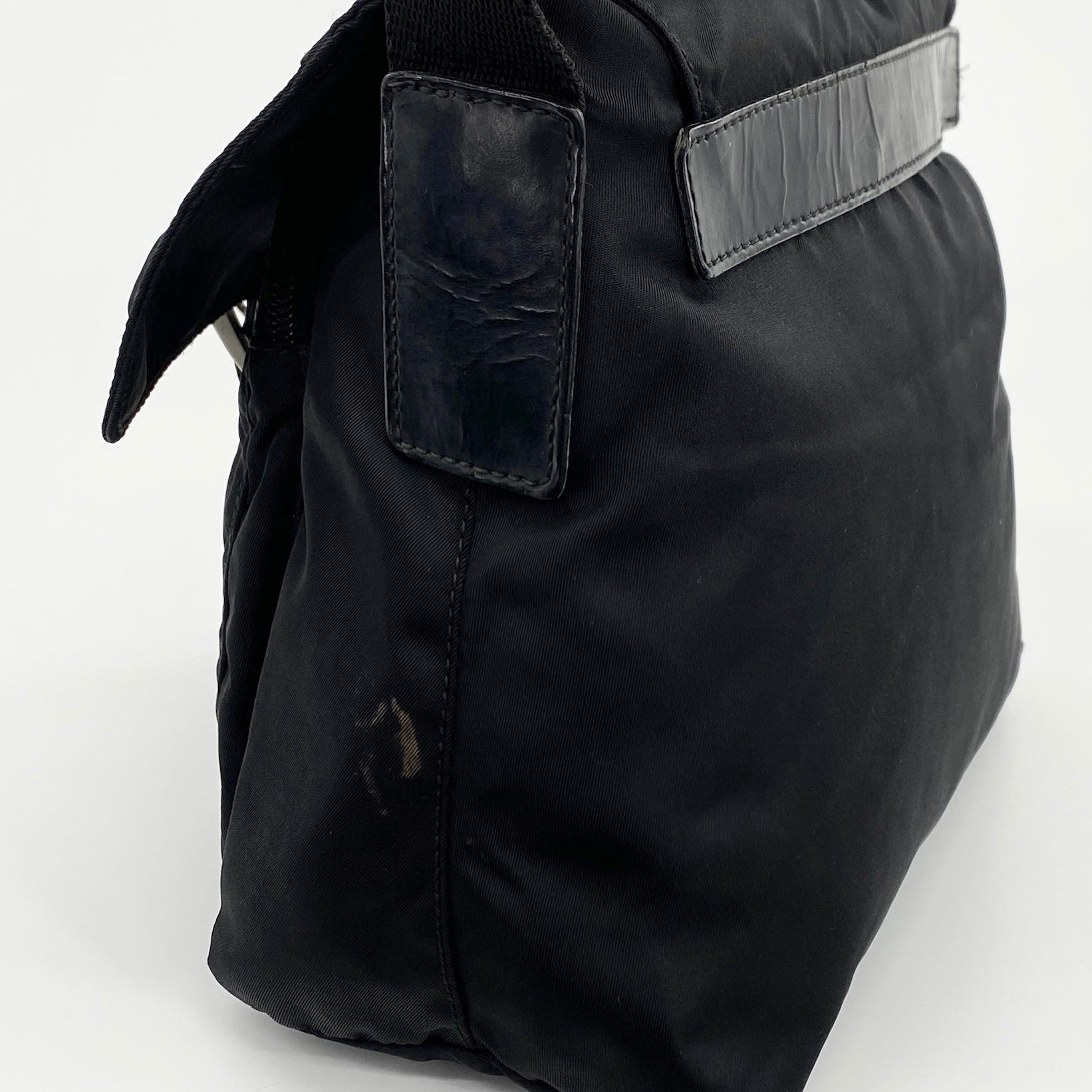 Nylon Messenger Small Crossbody Black - Vintage Luxuries