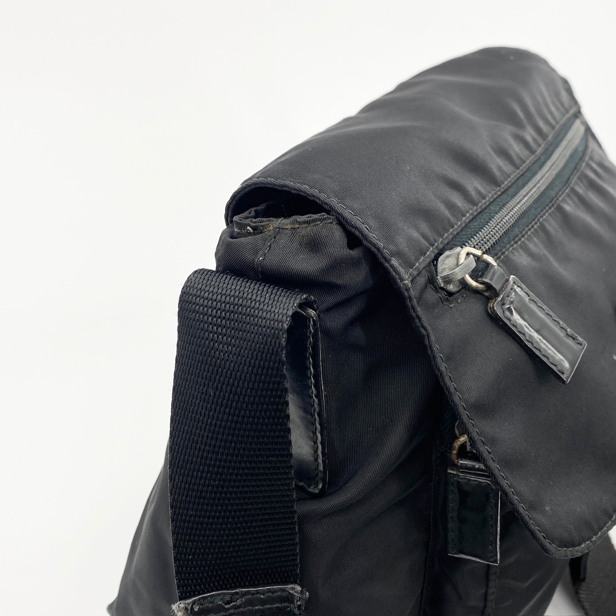 Nylon Messenger Small Crossbody Black - Vintage Luxuries