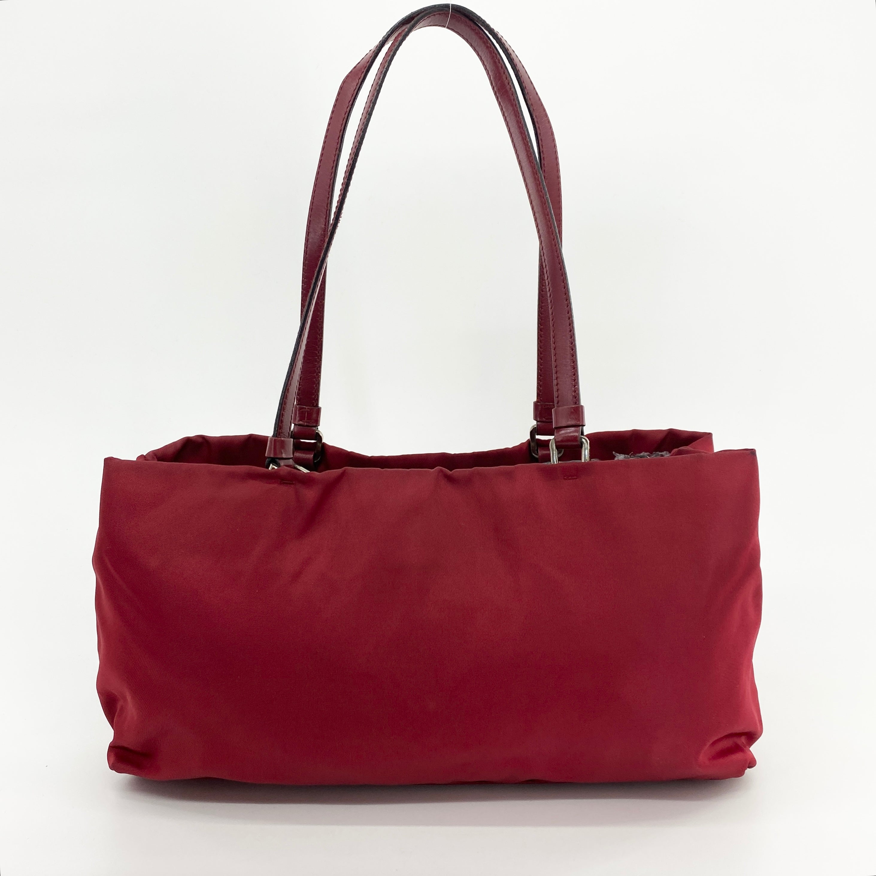 Nylon Tote Small Red