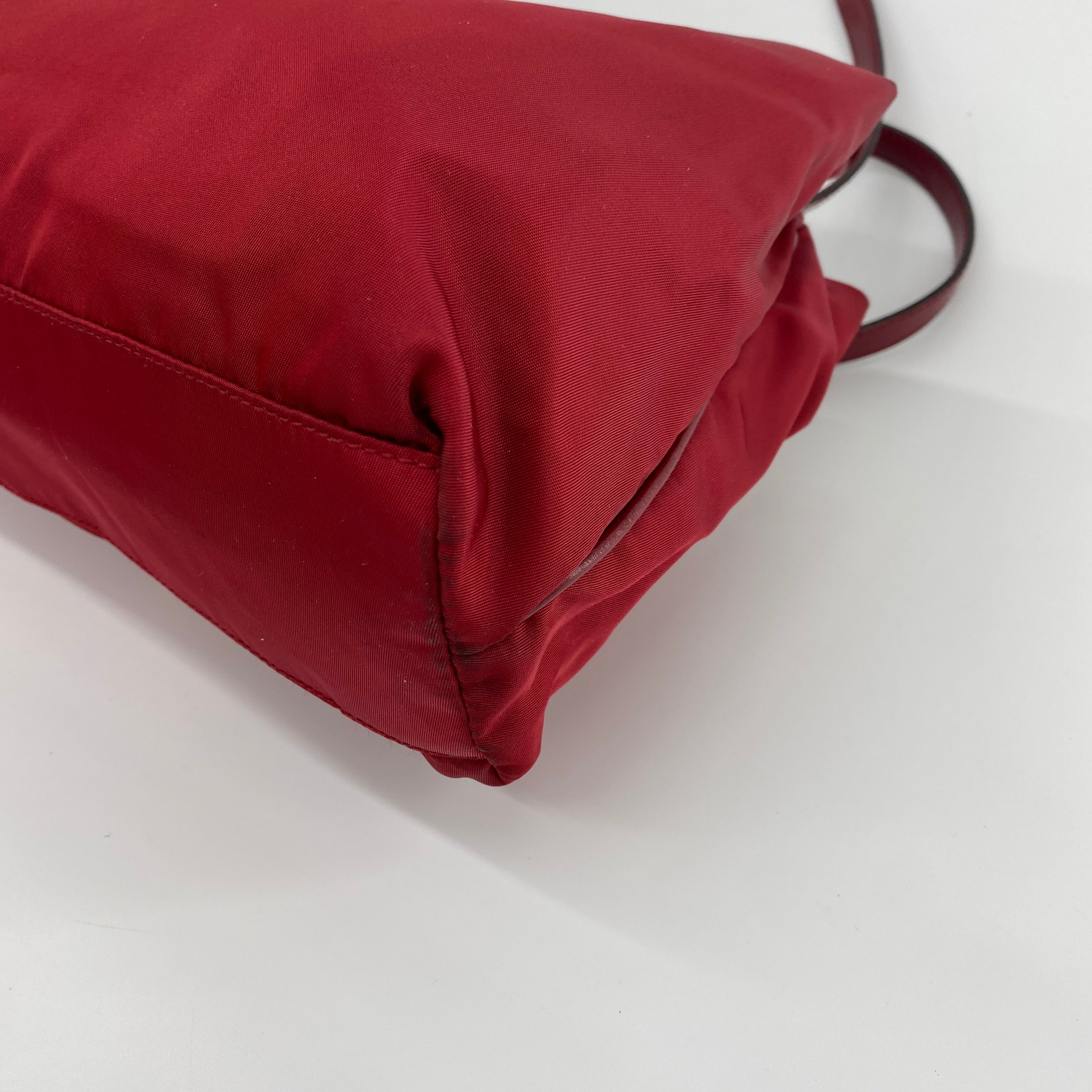 Nylon Tote Small Red